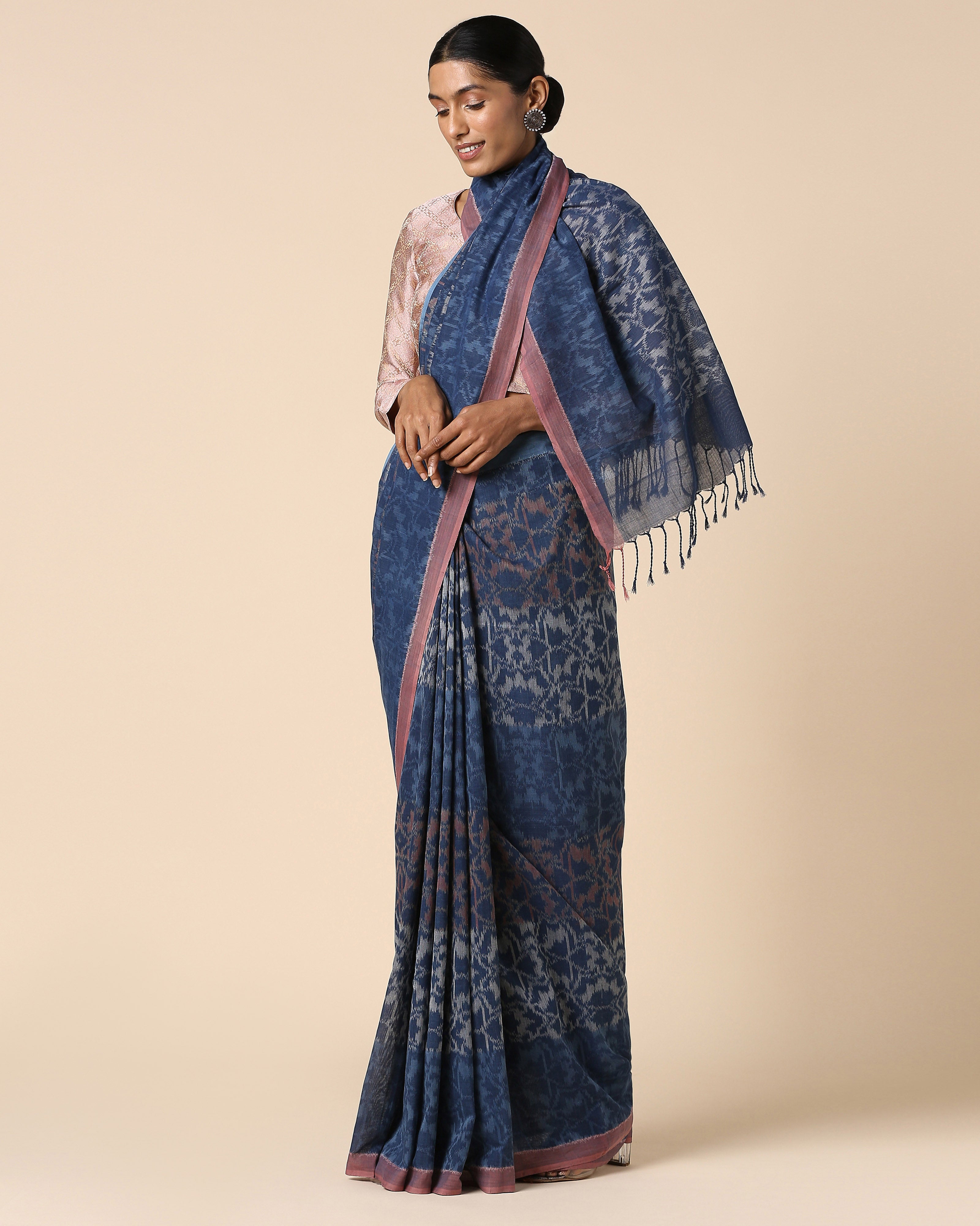 Sarang Pochampally Weft Ikat Cotton Saree