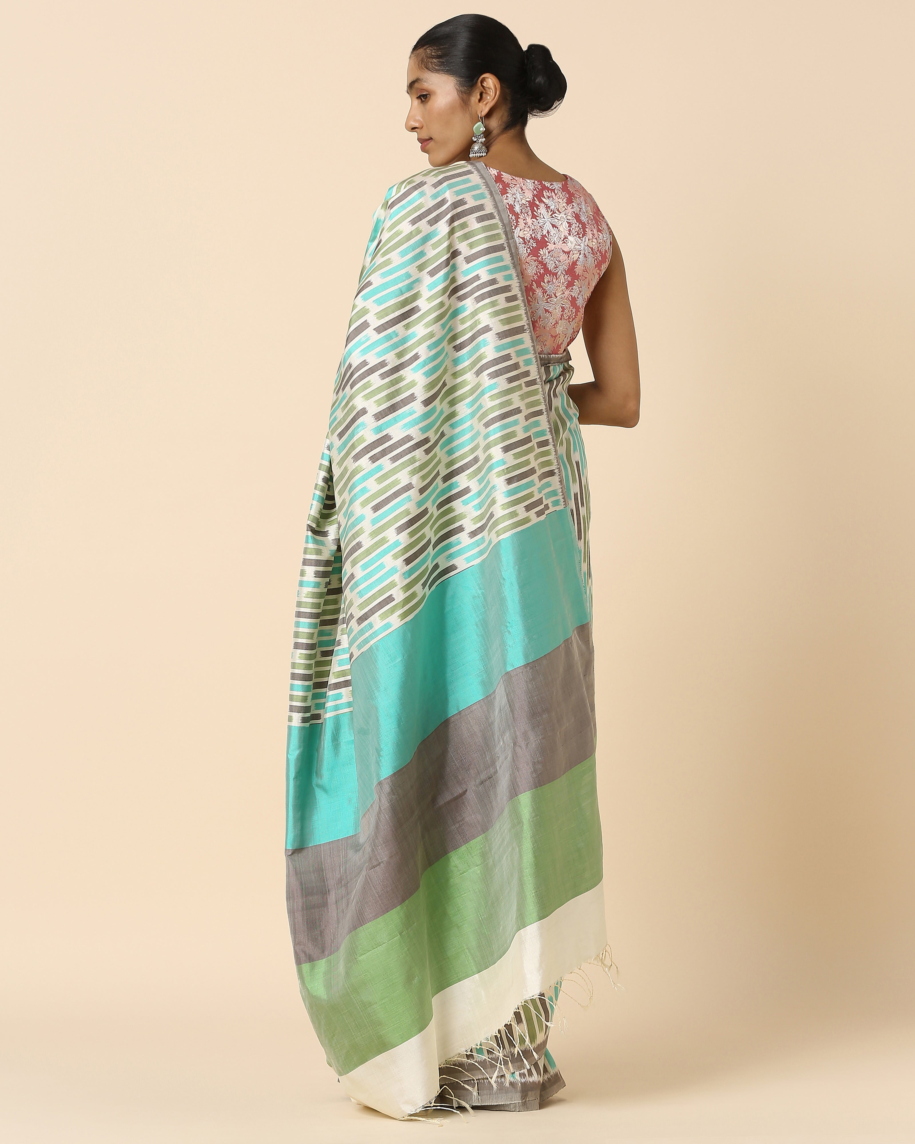 Vasanti Pochampally Weft Ikat Silk Saree