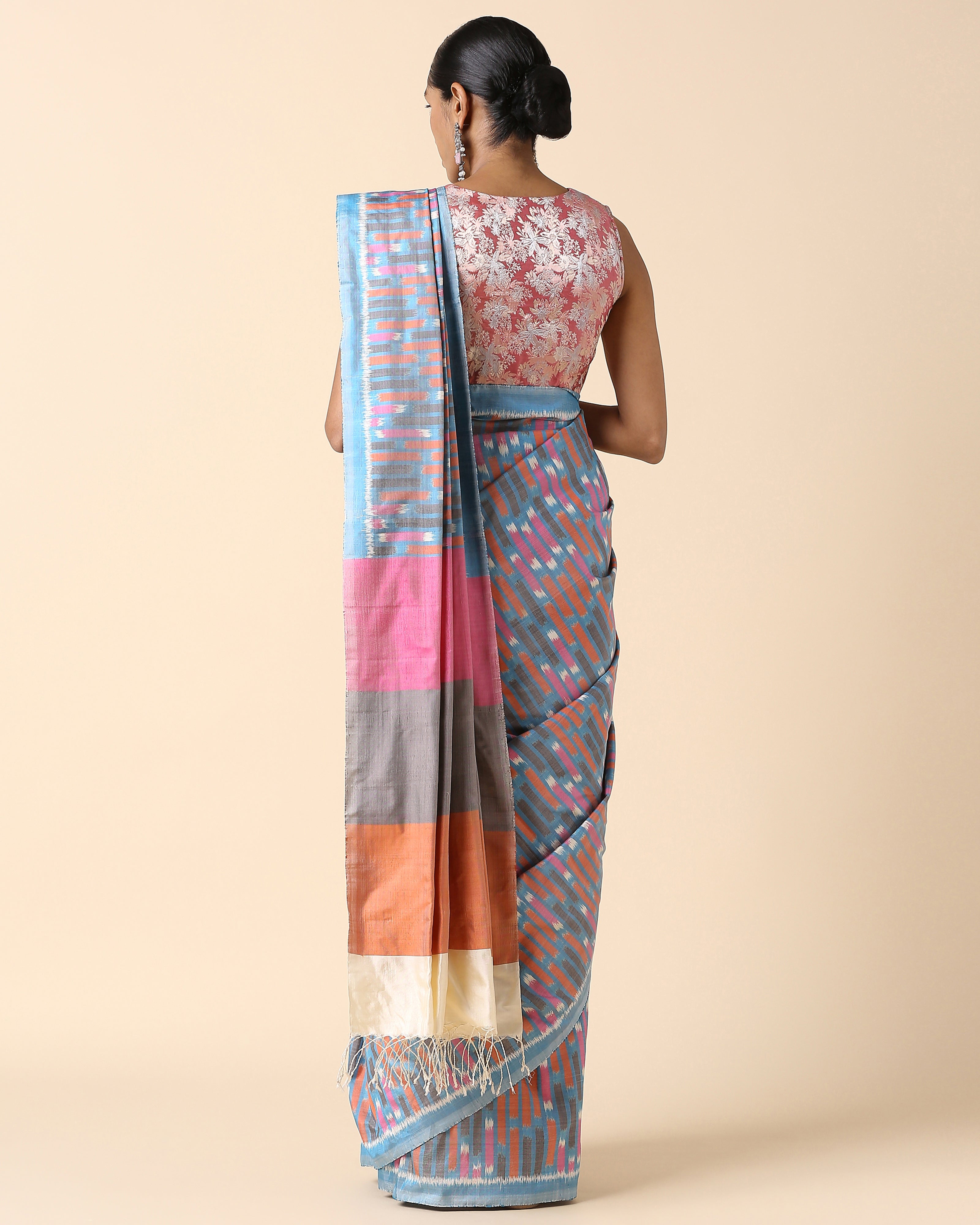 Vasanti Pochampally Weft Ikat Silk Saree