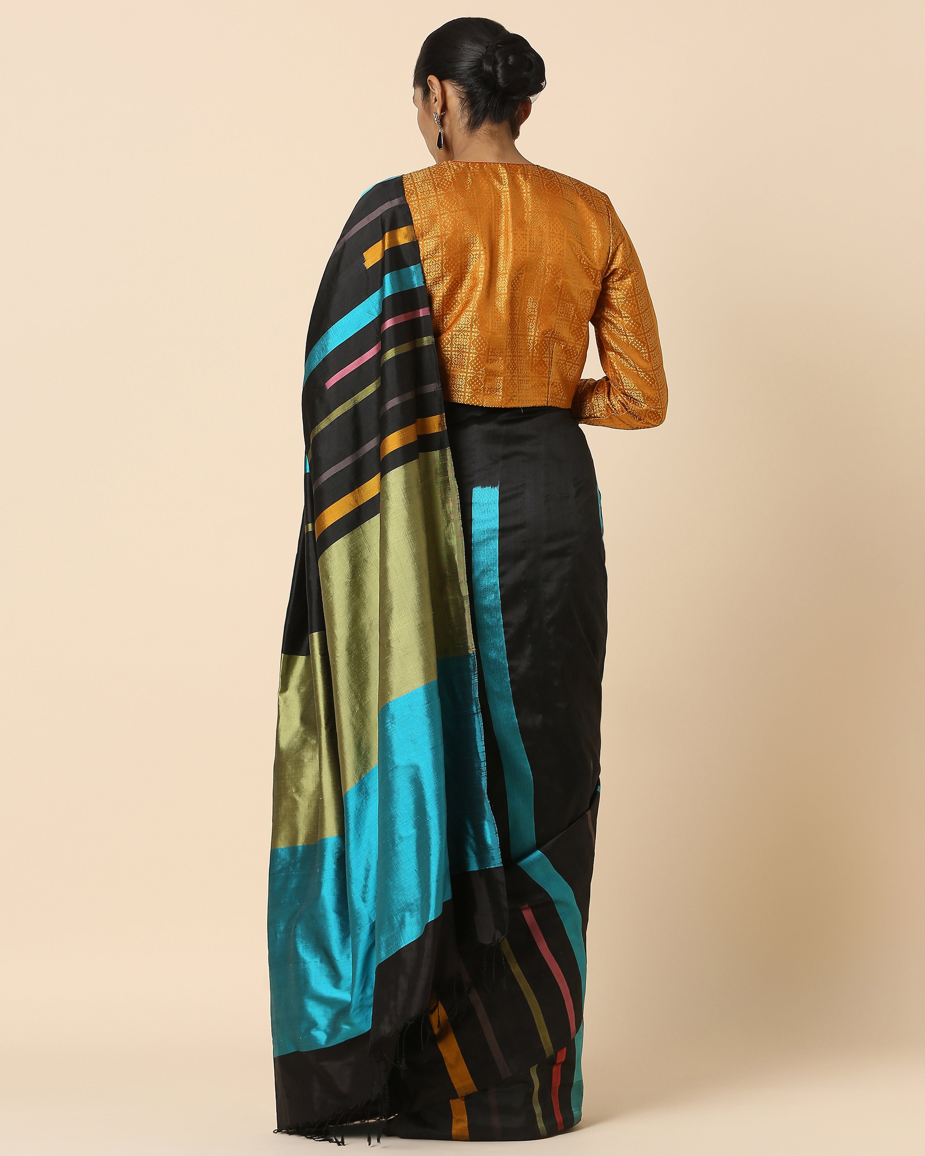 Meghni Pochampally Weft Ikat Silk Saree