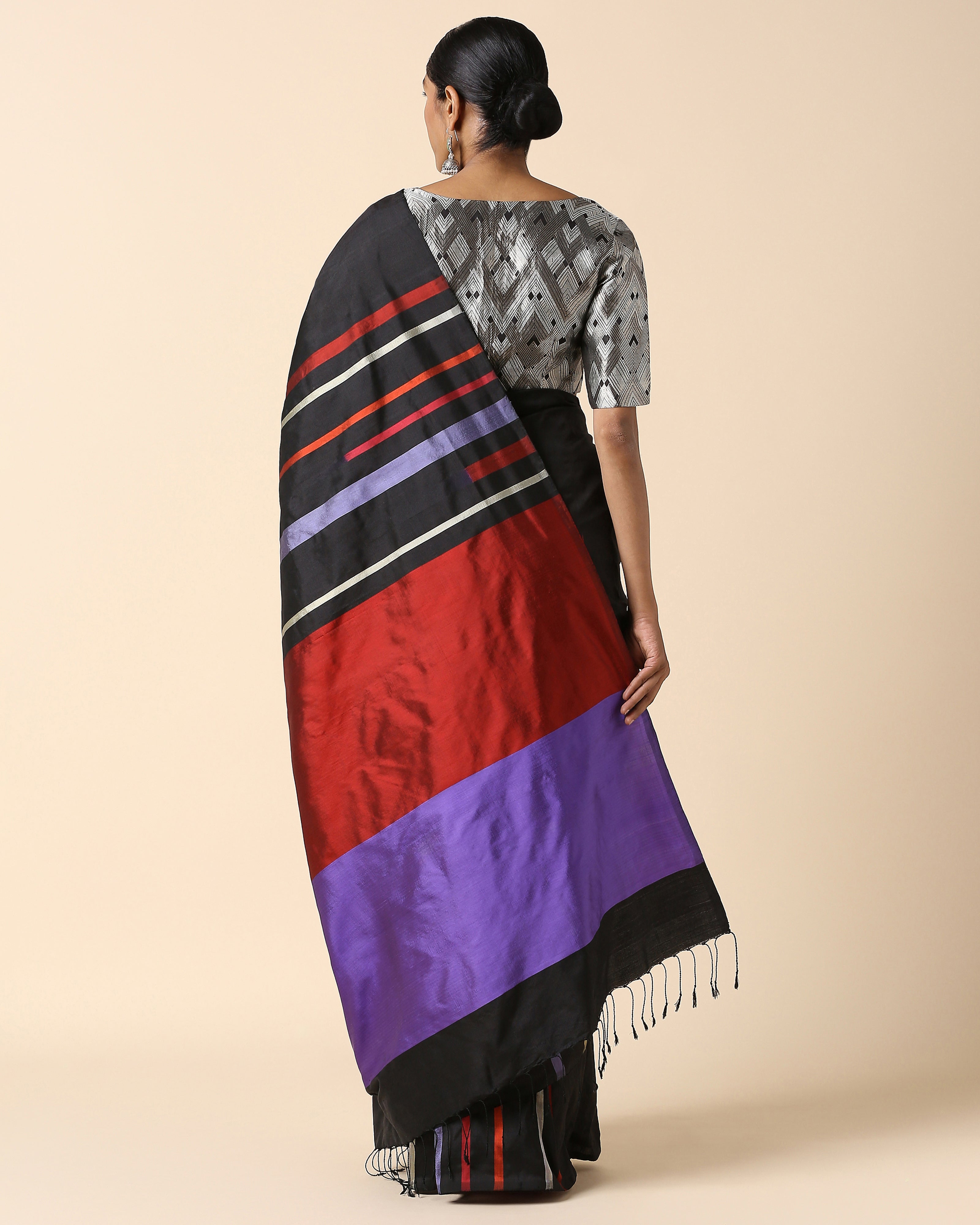 Meghni Pochampally Weft Ikat Silk Saree