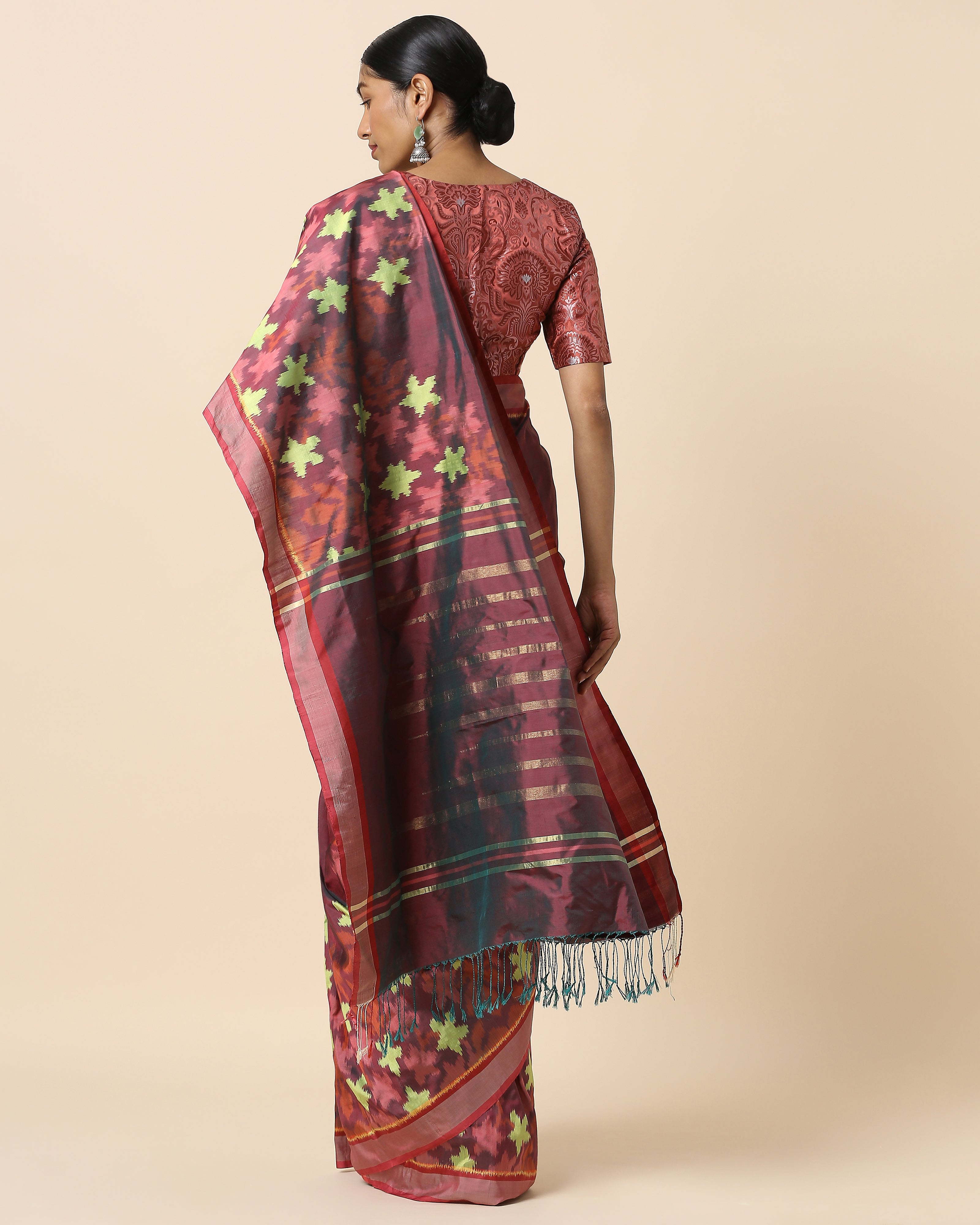 Asuti Pochampally Weft Ikat Silk Saree