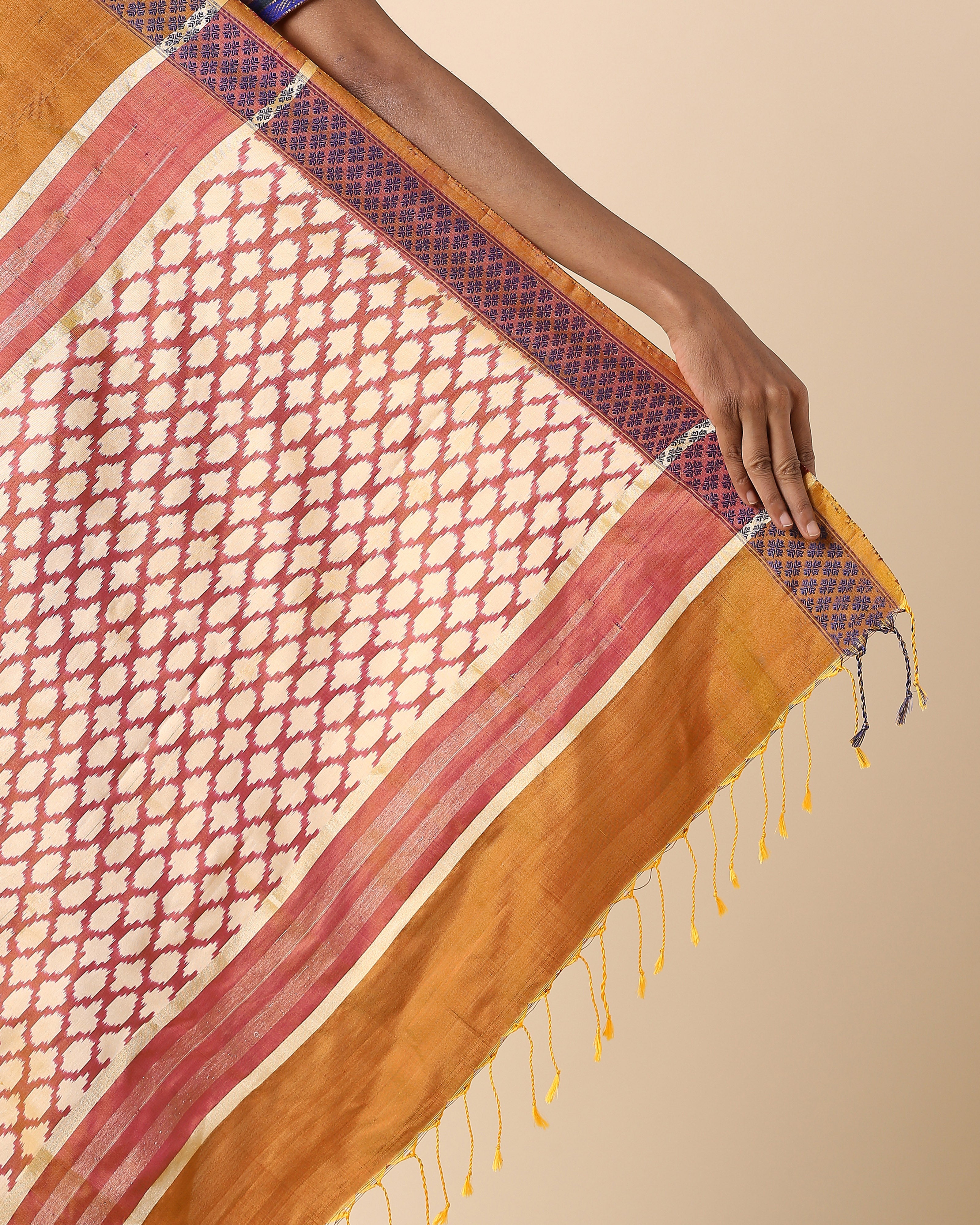 Bashiki Pochampally Weft Ikat Silk Saree