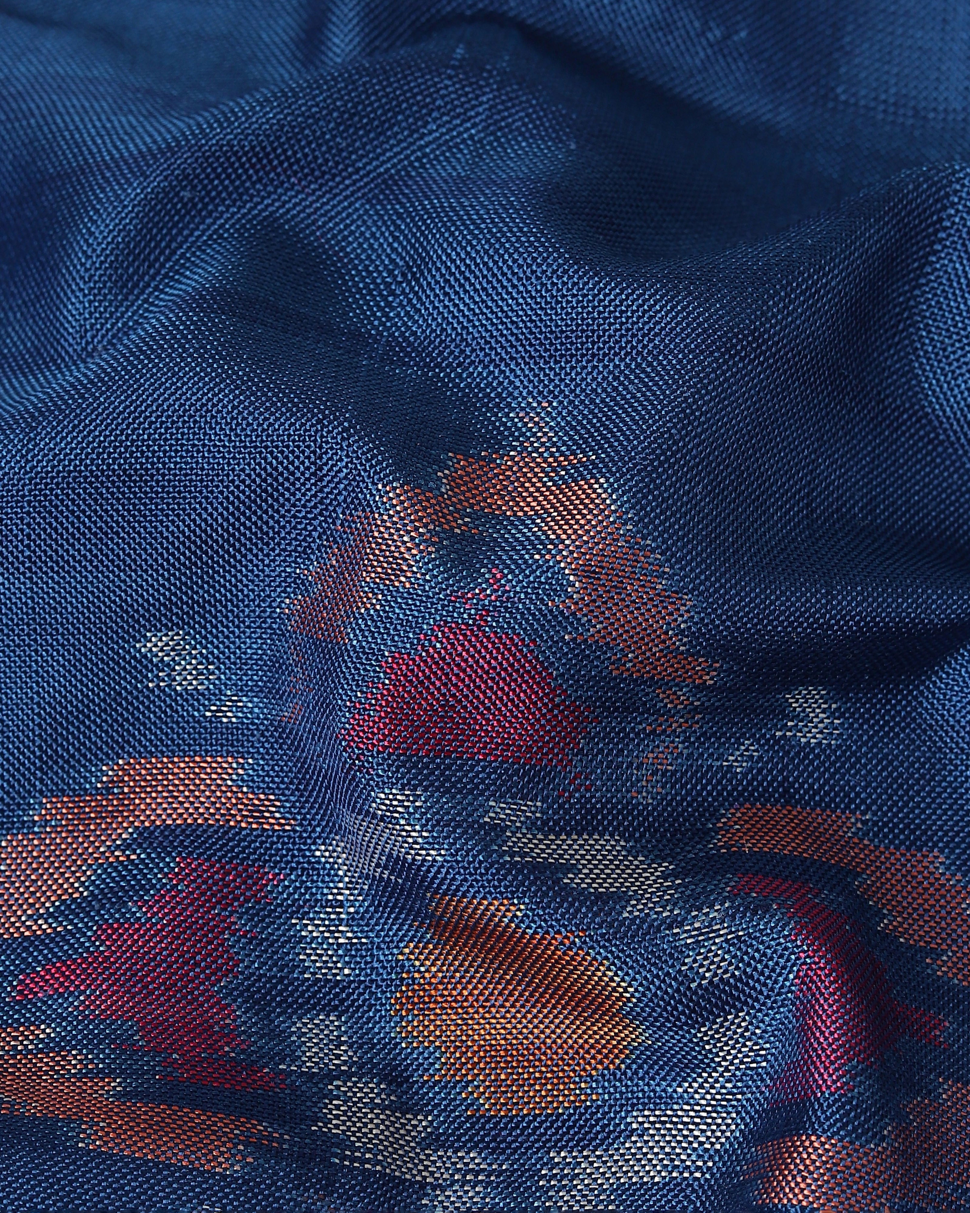 Rumina Pochampally Weft Ikat Silk Saree