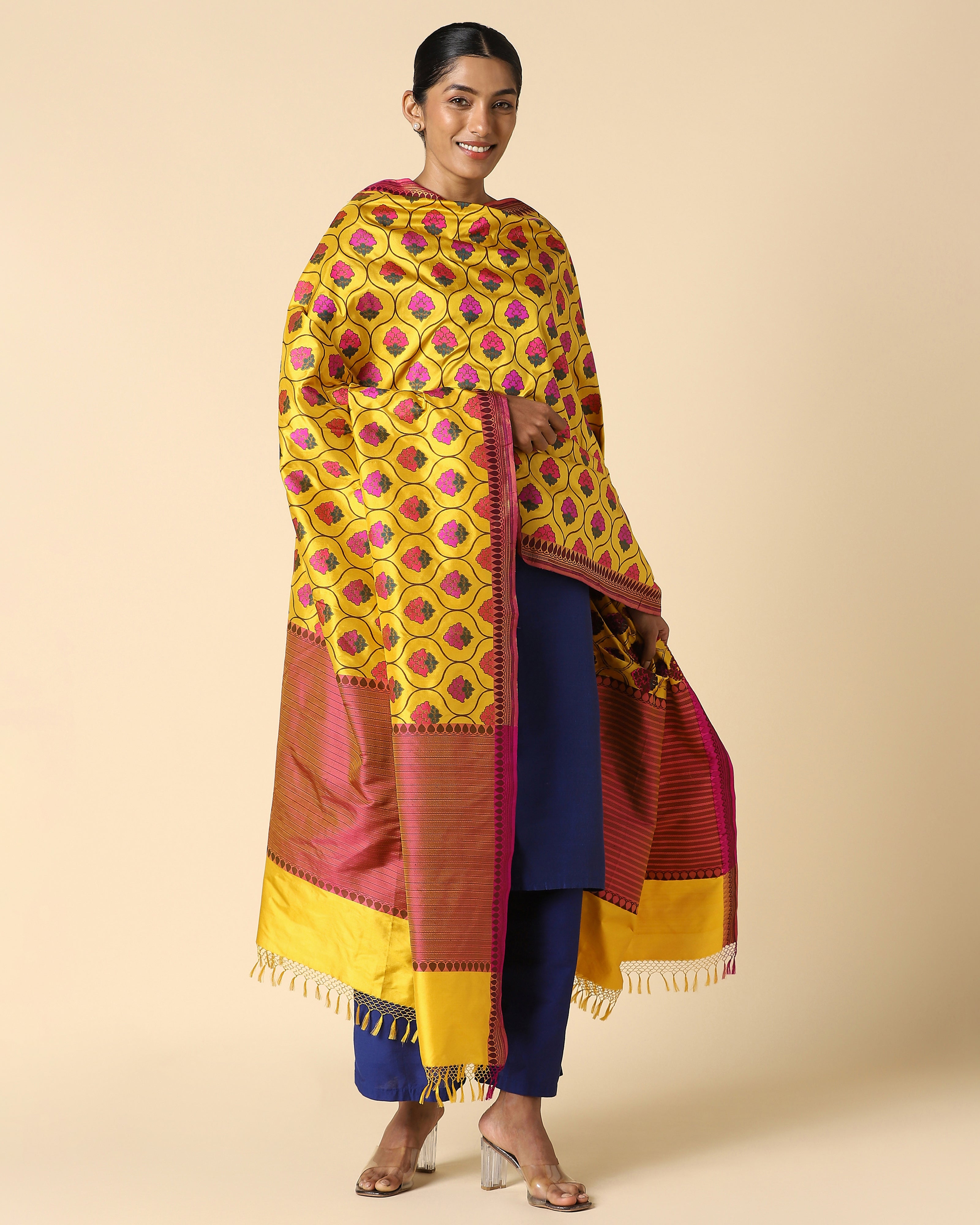 Bhakti Banarasi Cutwork Silk Dupatta