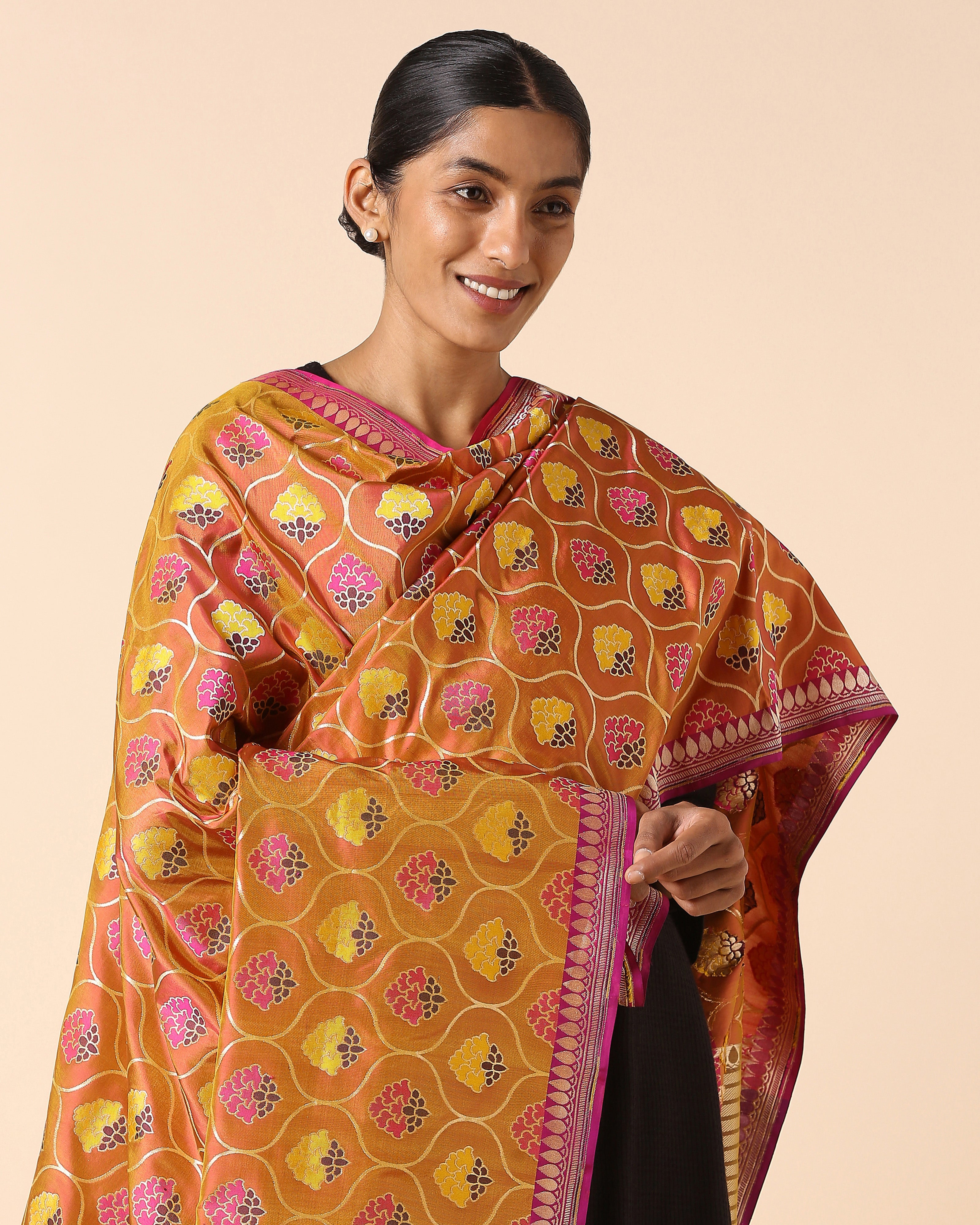 Bhakti Banarasi Cutwork Silk Dupatta