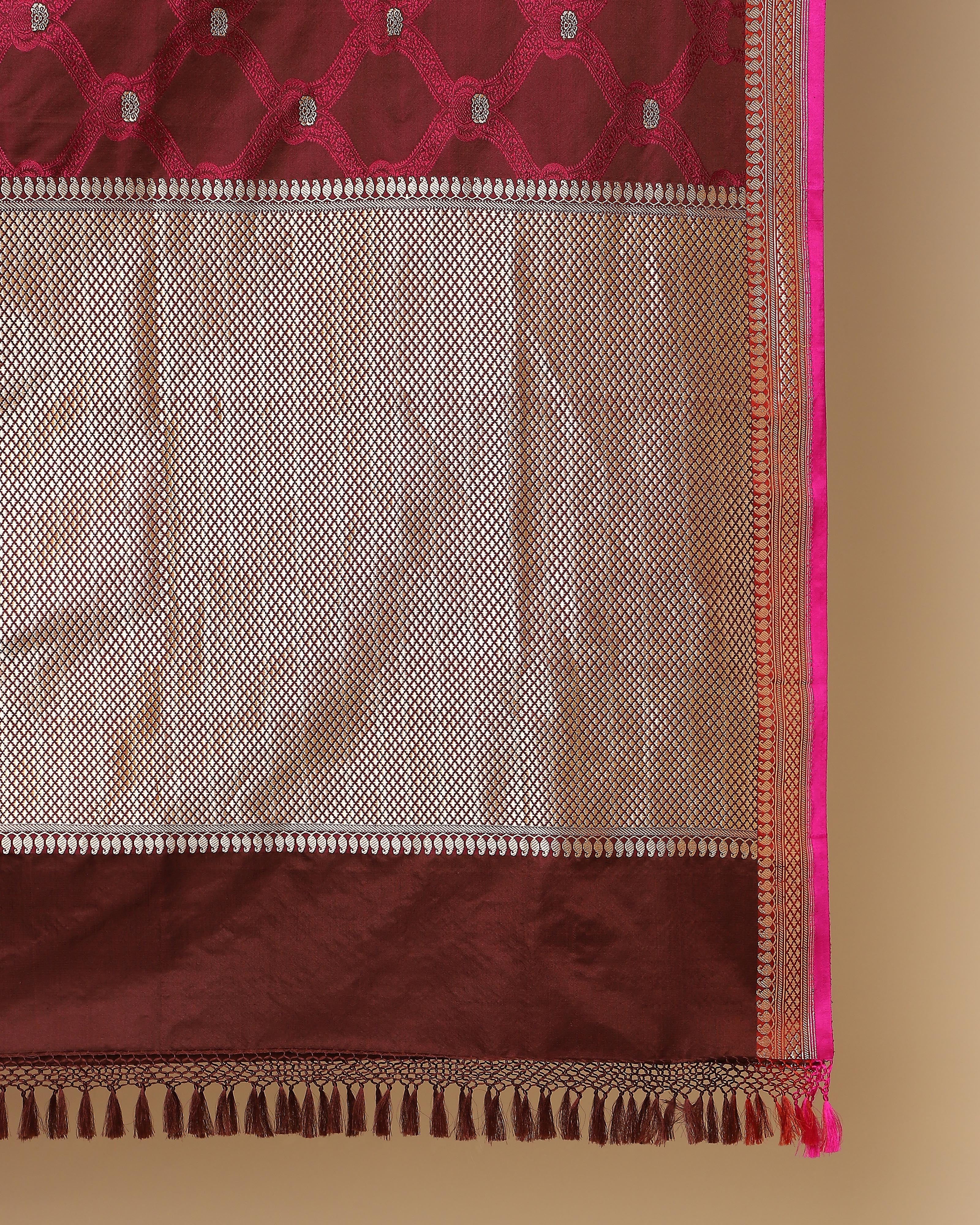 Kanisha Banarasi Tanchoi And Kadwa Silk Dupatta