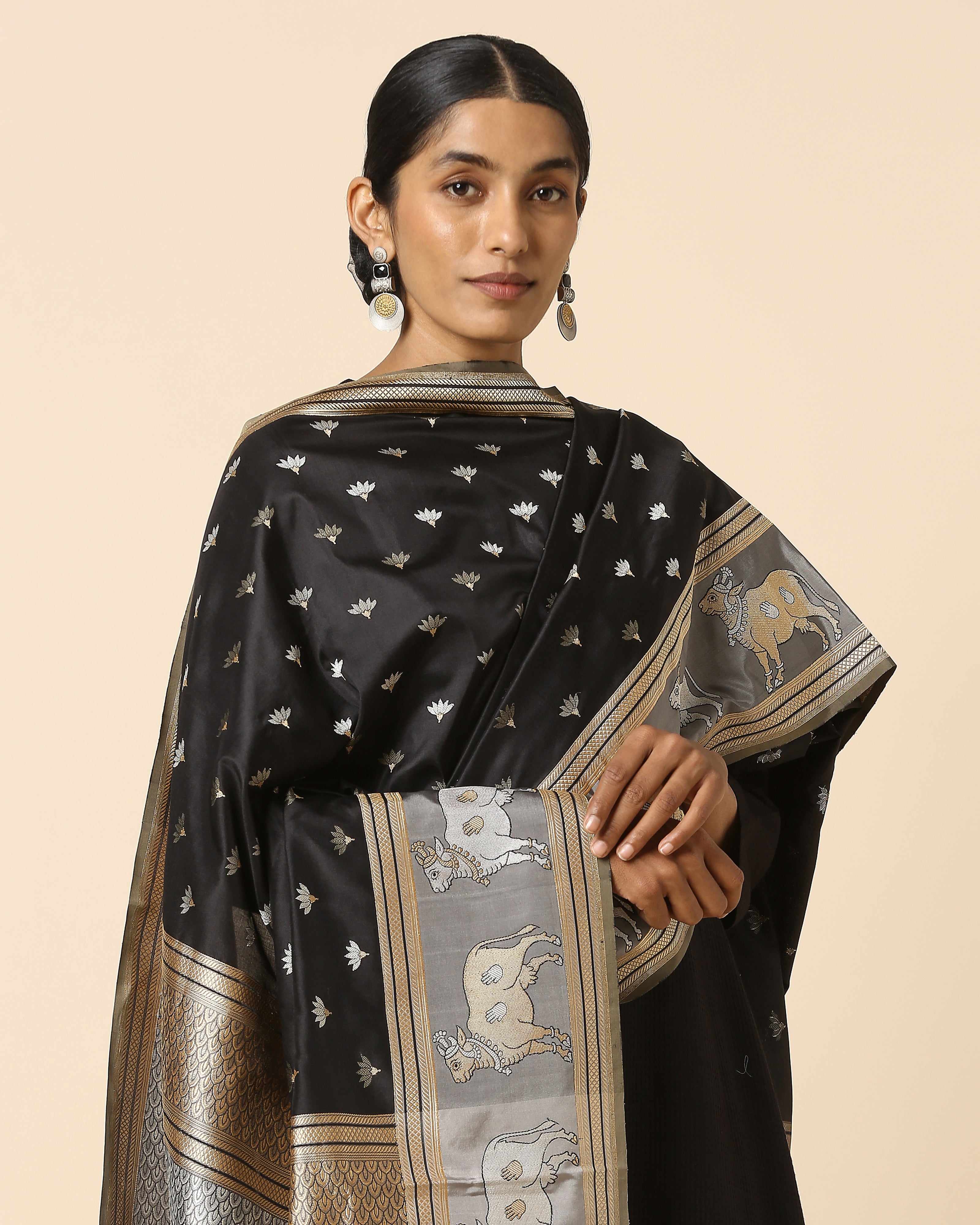 Kamadhenu Banarasi Kadwa Silk Dupatta