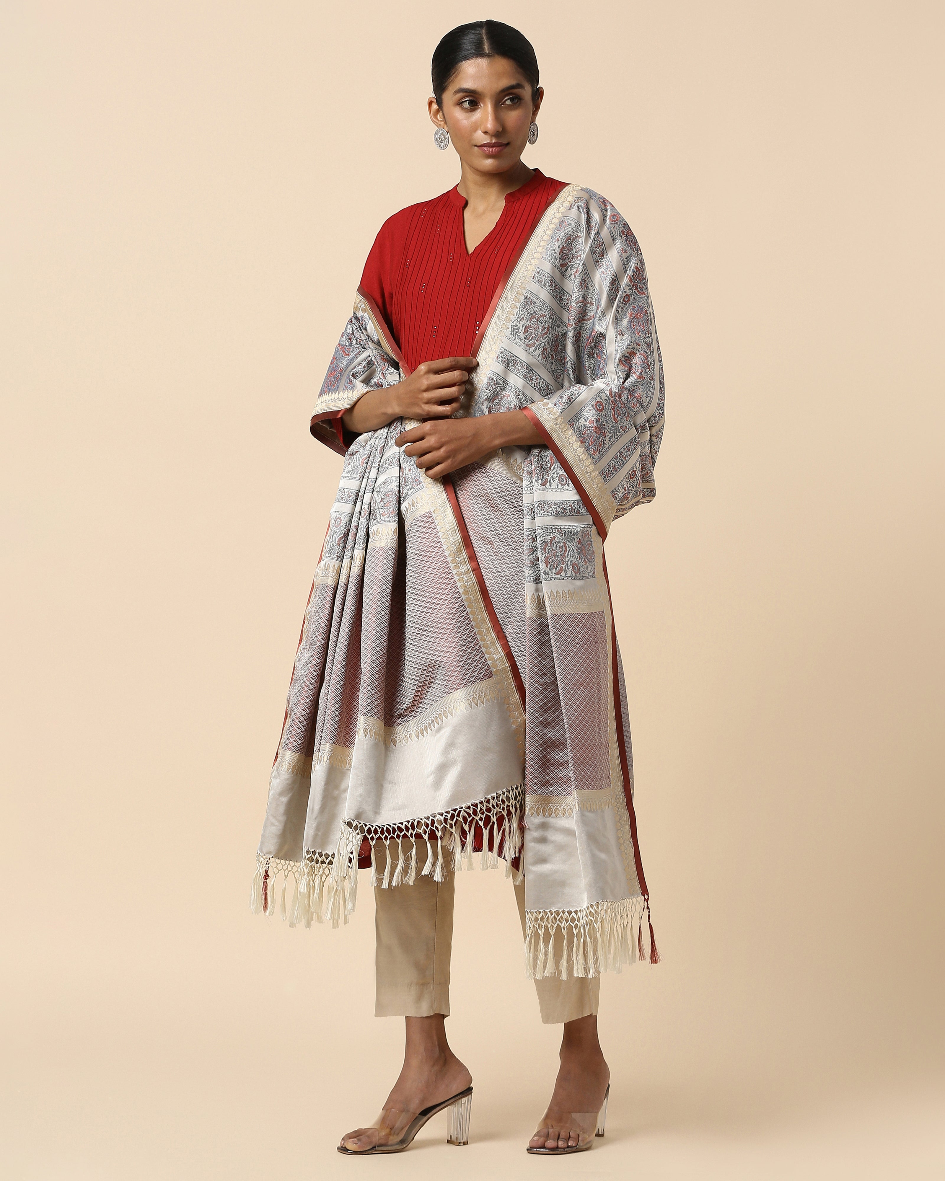 Anaya Banarasi Tanchoi Silk Dupatta