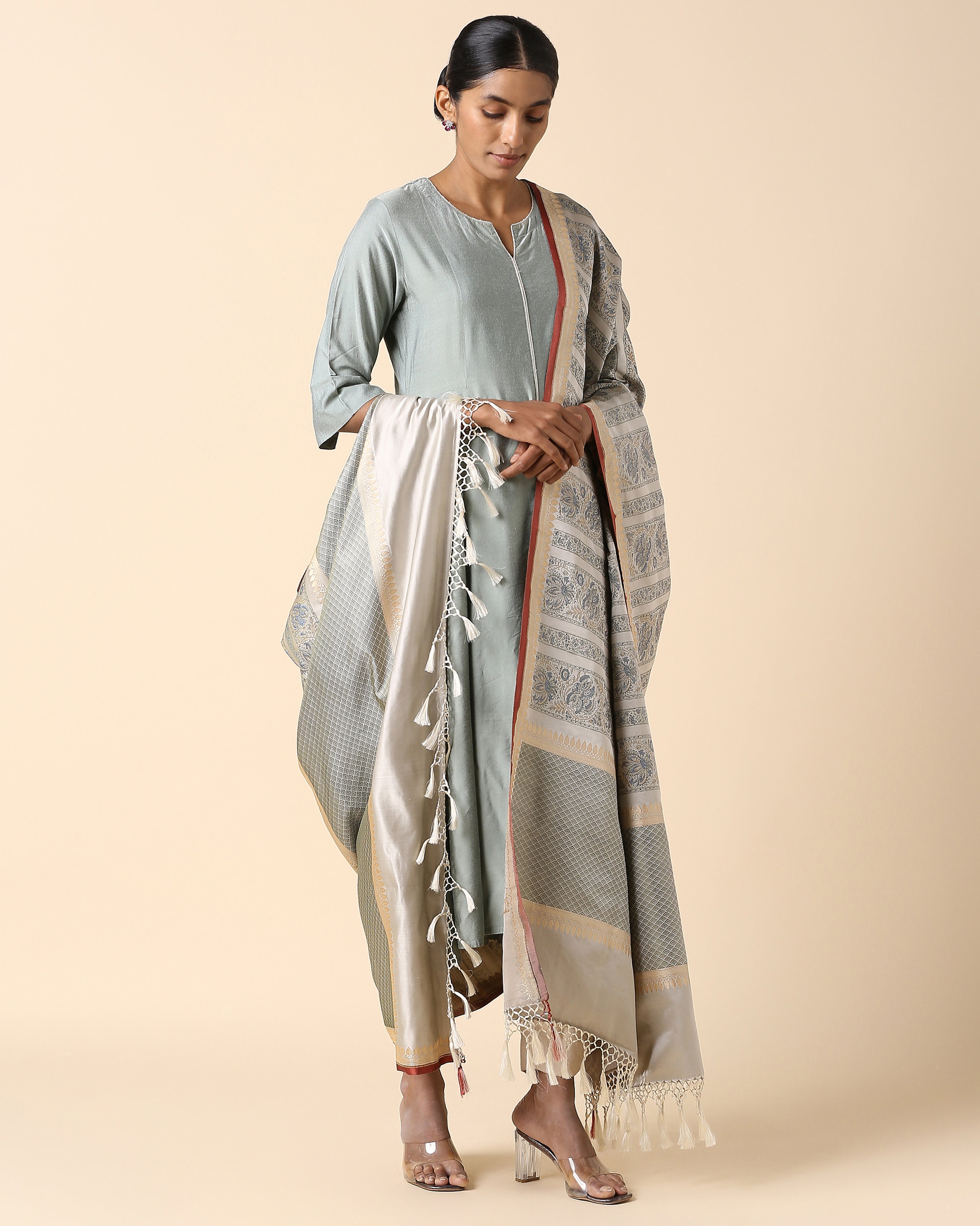 Anaya Banarasi Tanchoi Silk Dupatta