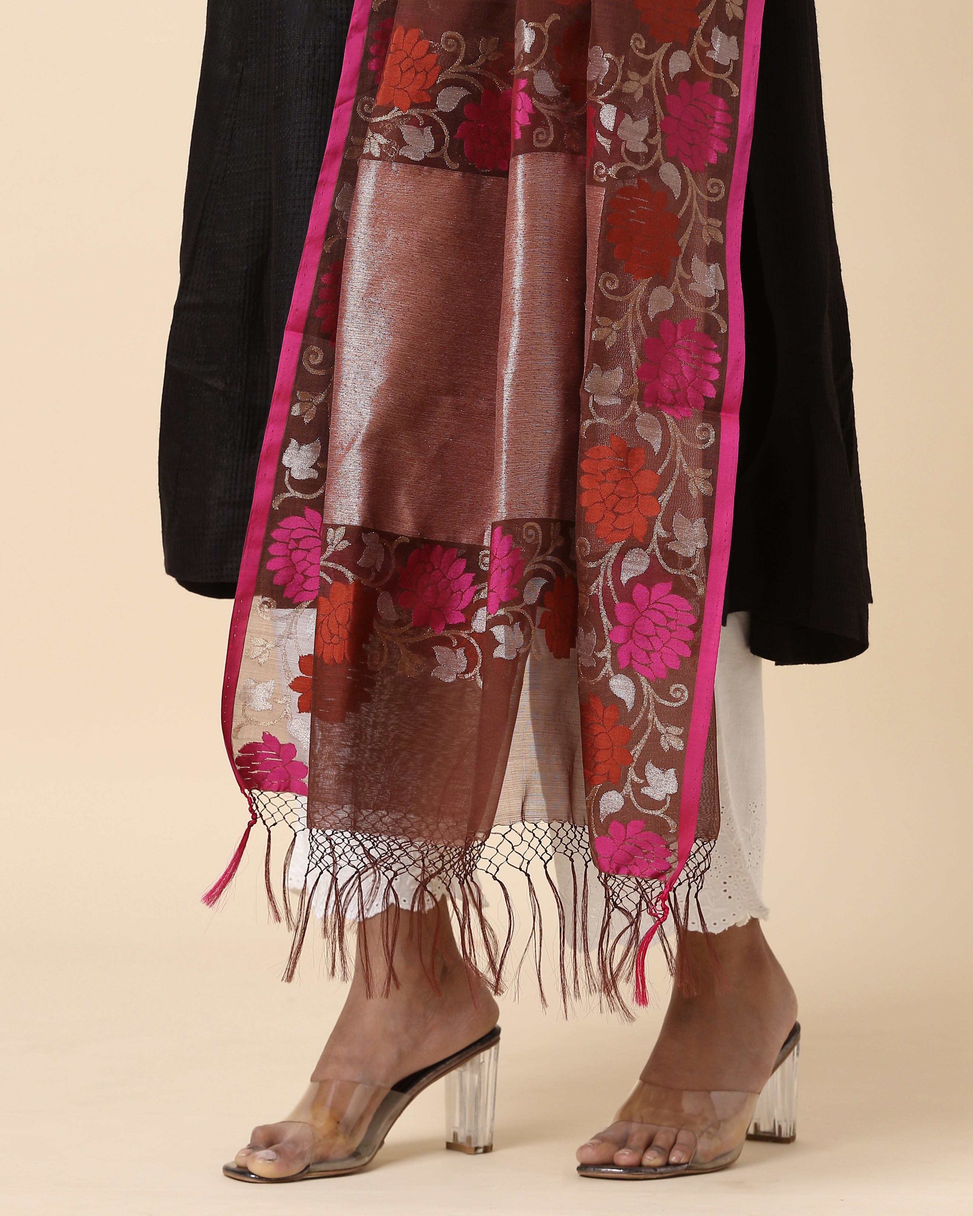 Kamal Banarasi Jamdani Silk Cotton Dupatta