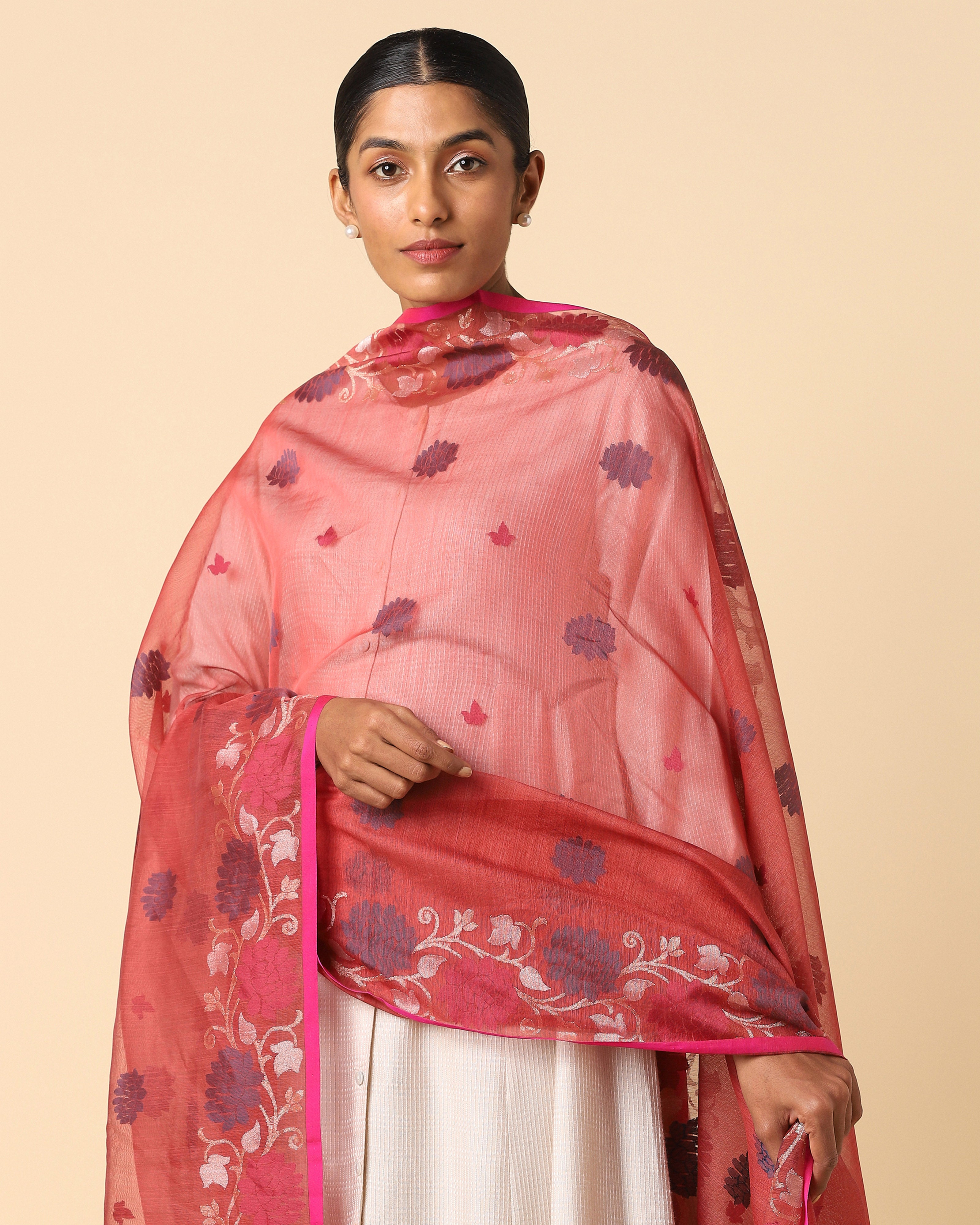 Kamal Banarasi Jamdani Silk Cotton Dupatta