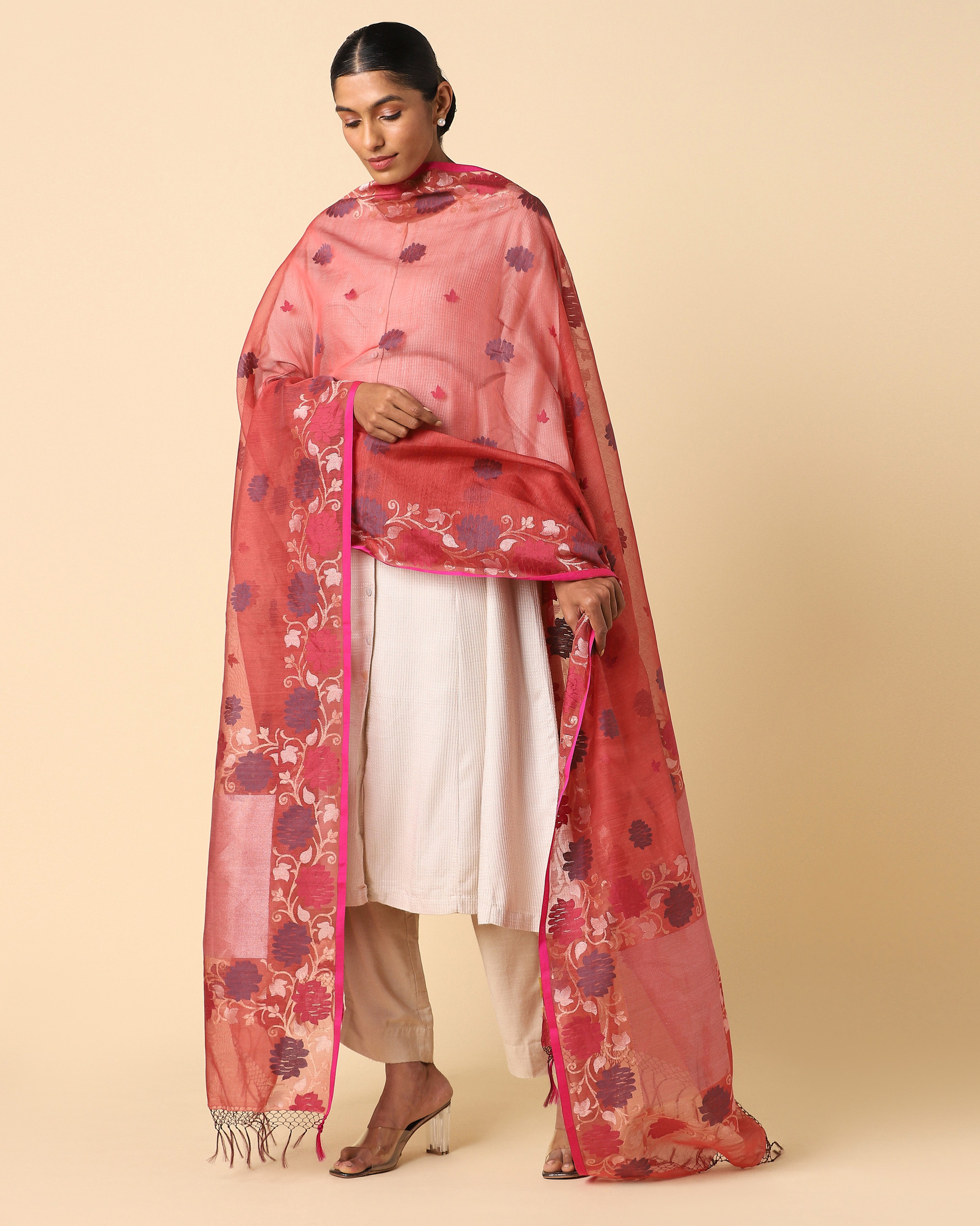 Kamal Banarasi Jamdani Silk Cotton Dupatta