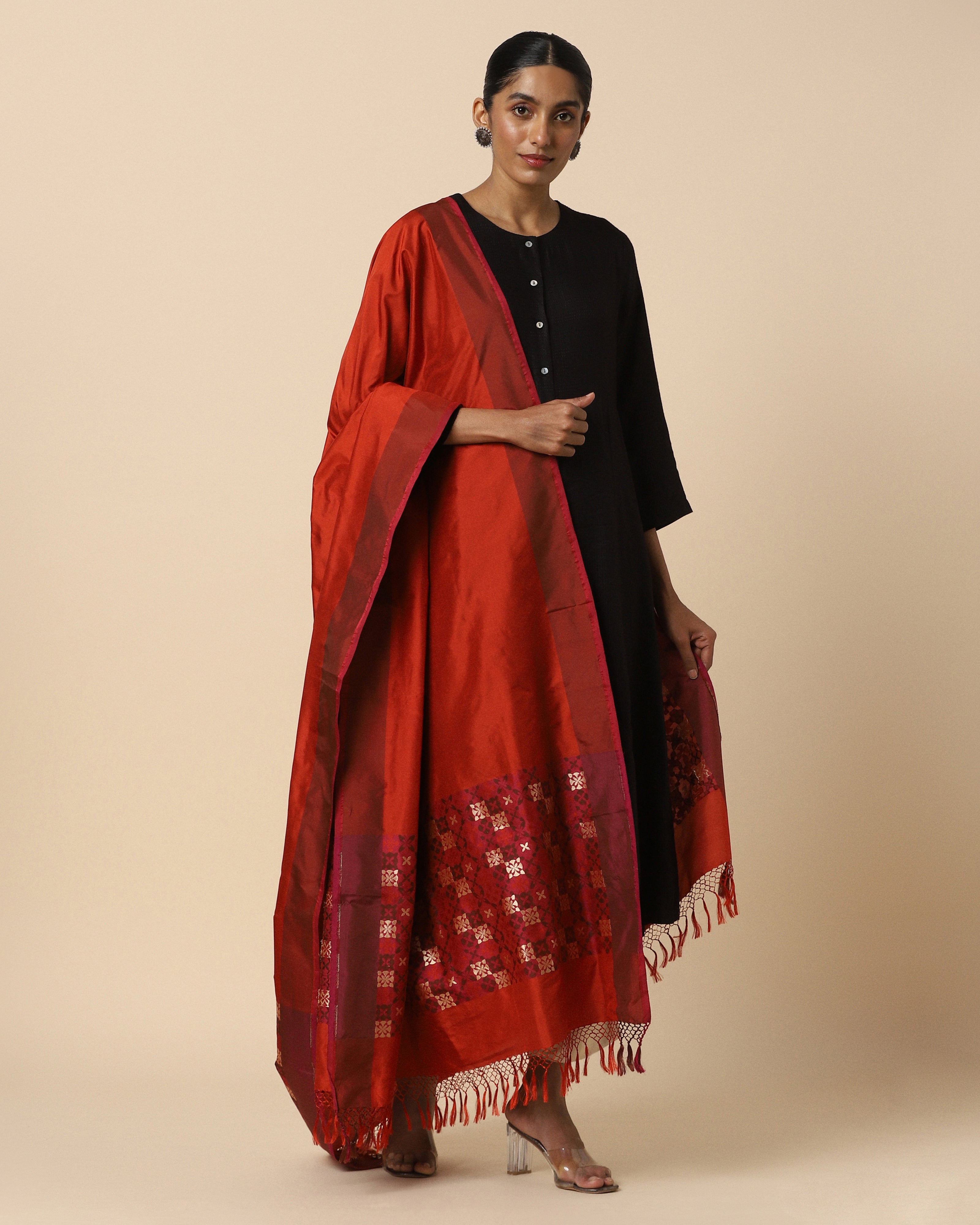 Aarohi Banarasi Cutwork Silk Dupatta