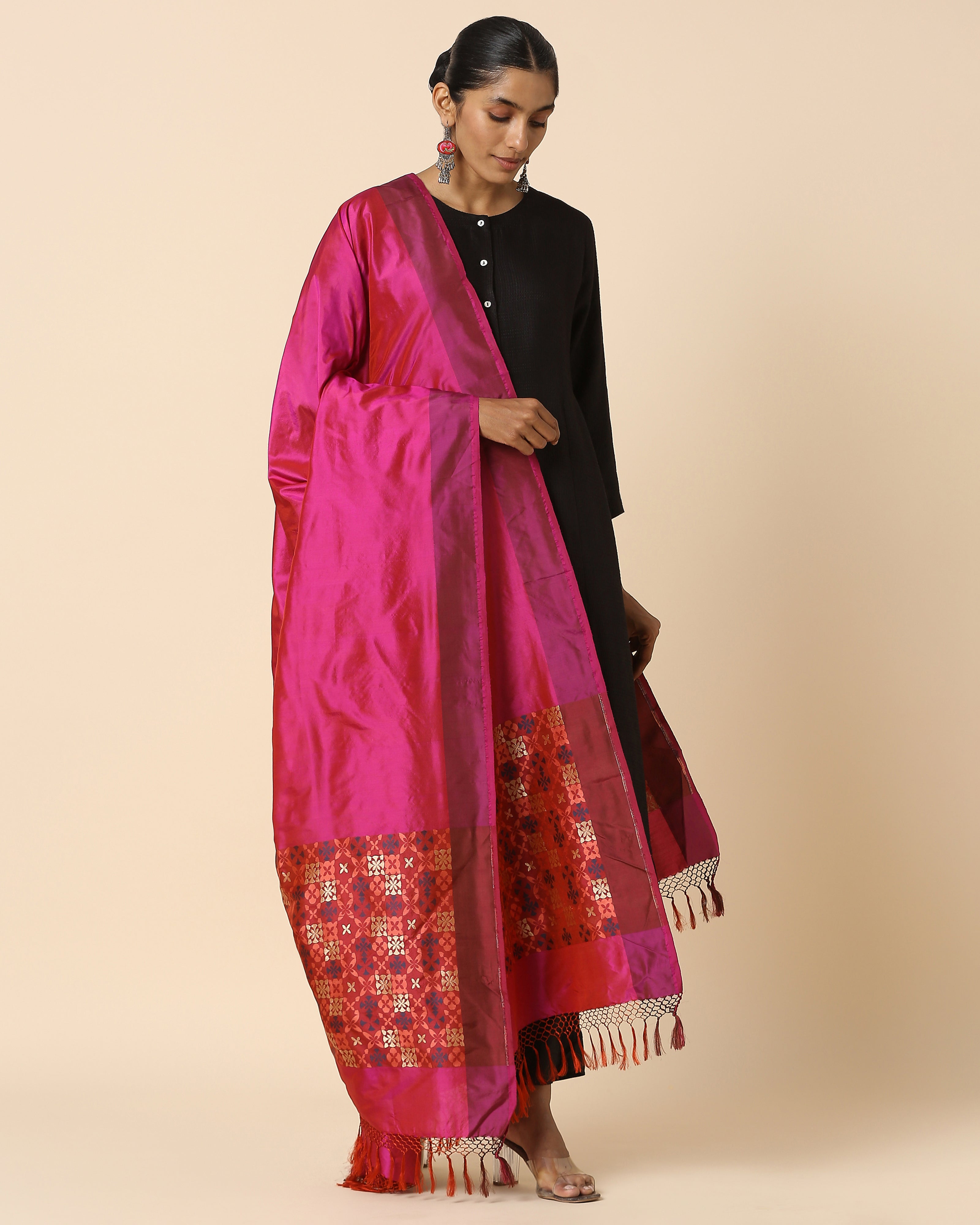 Aarohi Banarasi Cutwork Silk Dupatta