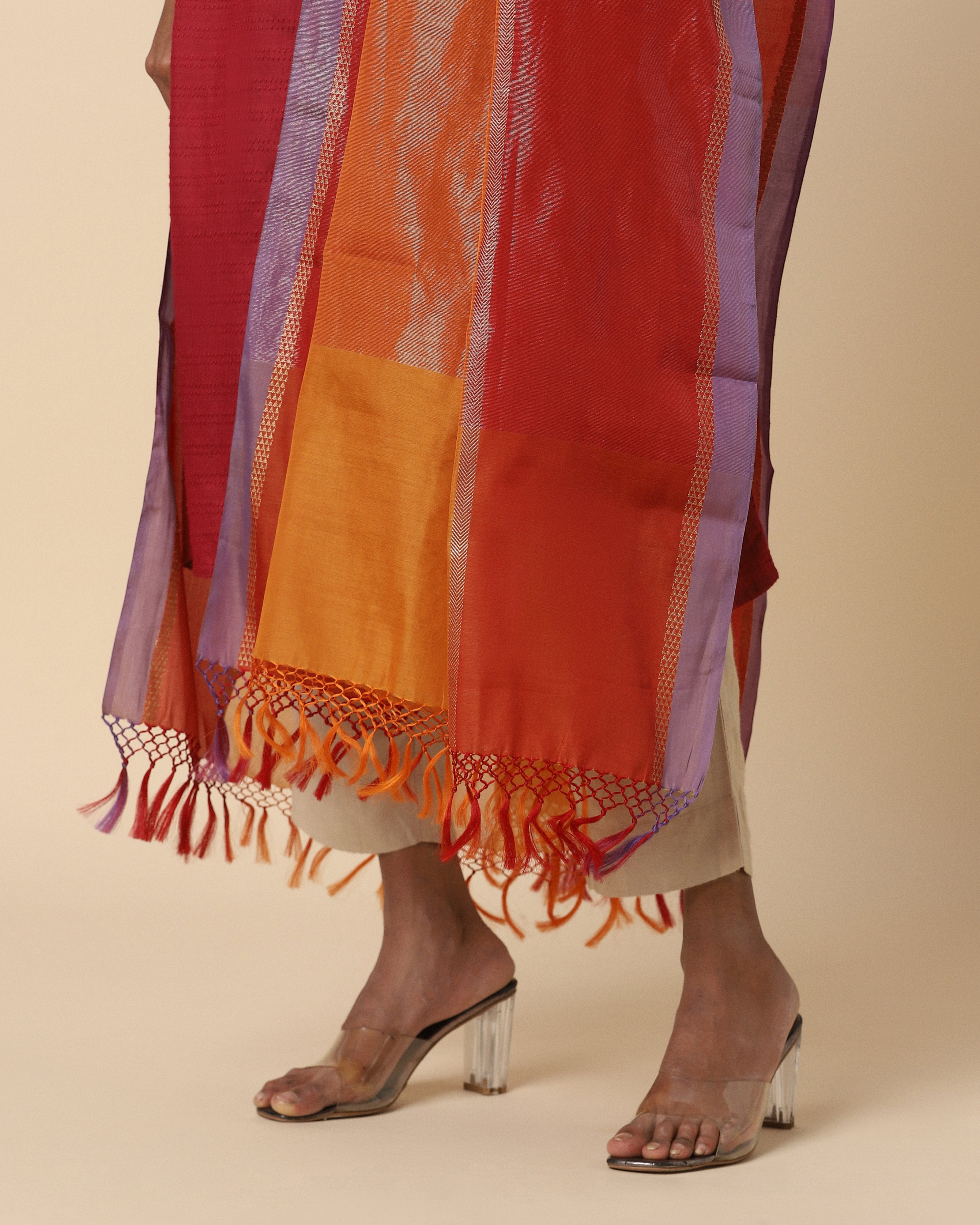 Fariya Banarasi Kadwa Silk Cotton Dupatta