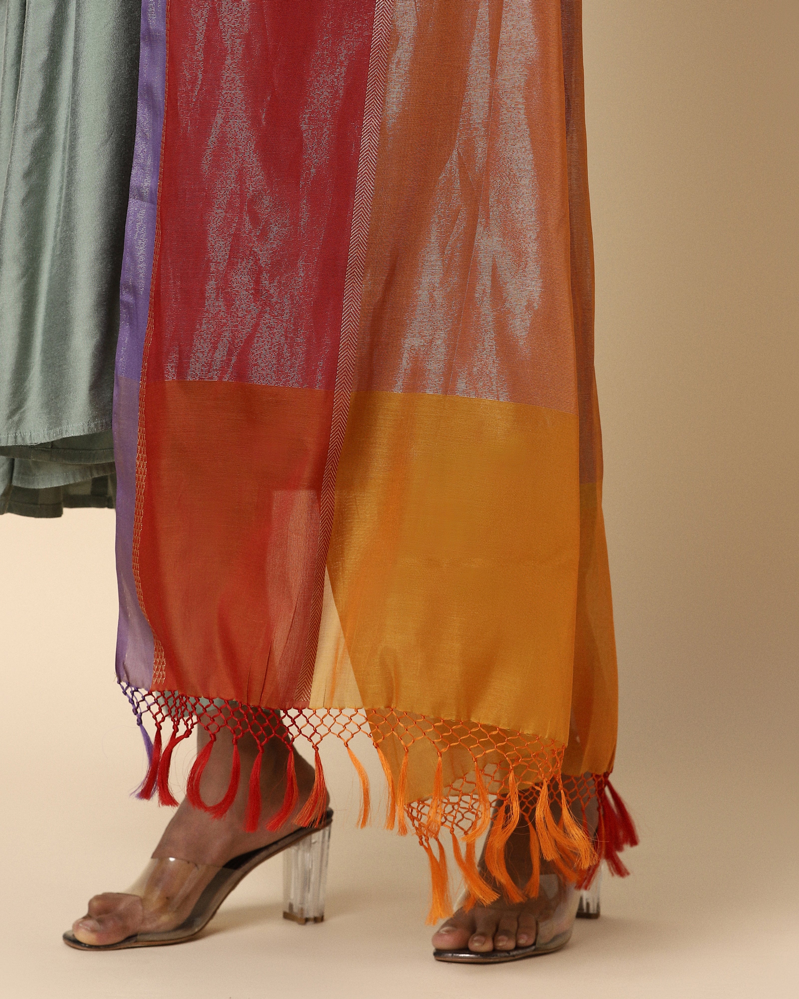 Fariya Banarasi Kadwa Silk Cotton Dupatta