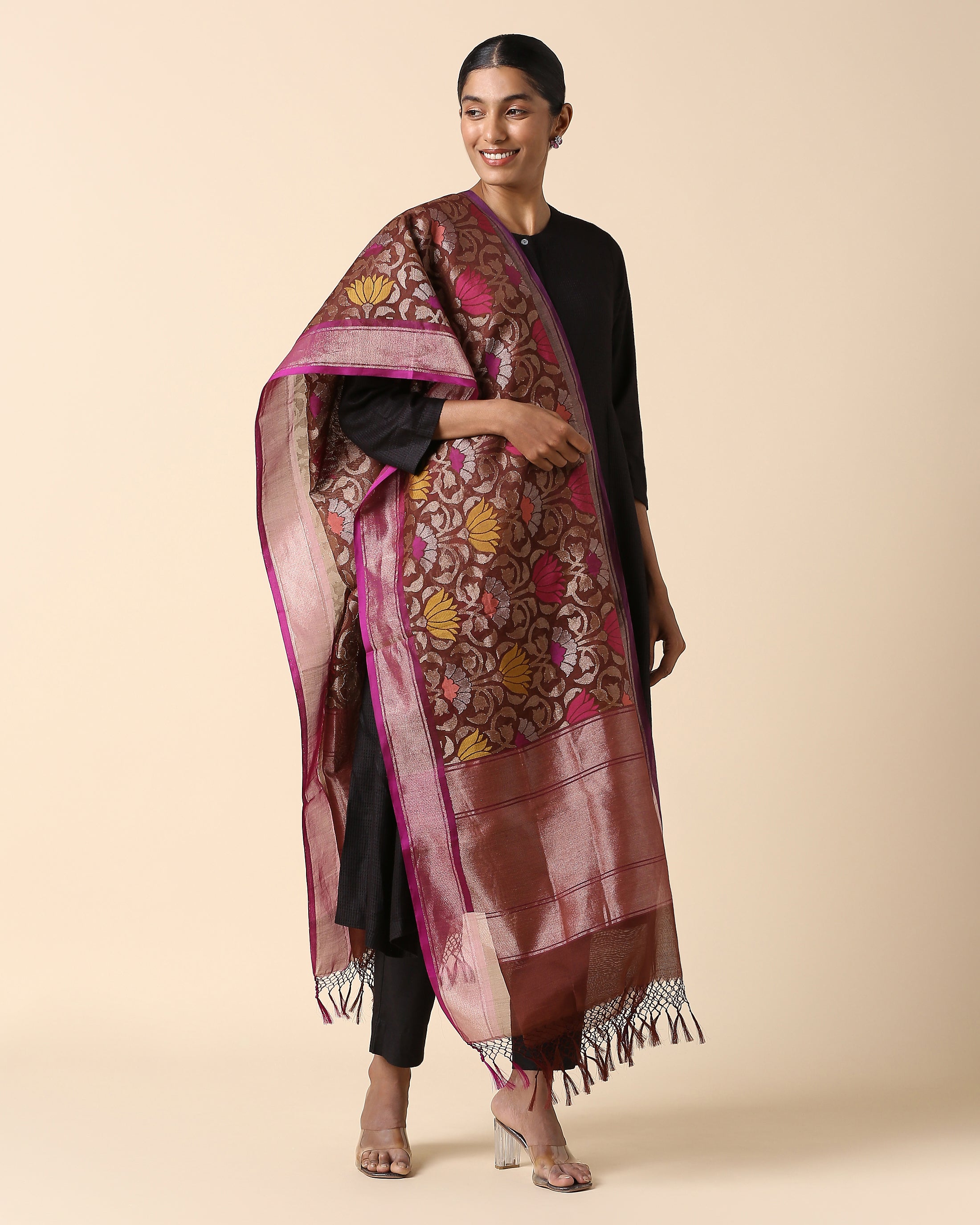Noor Banarasi Jamdani Silk Cotton Dupatta