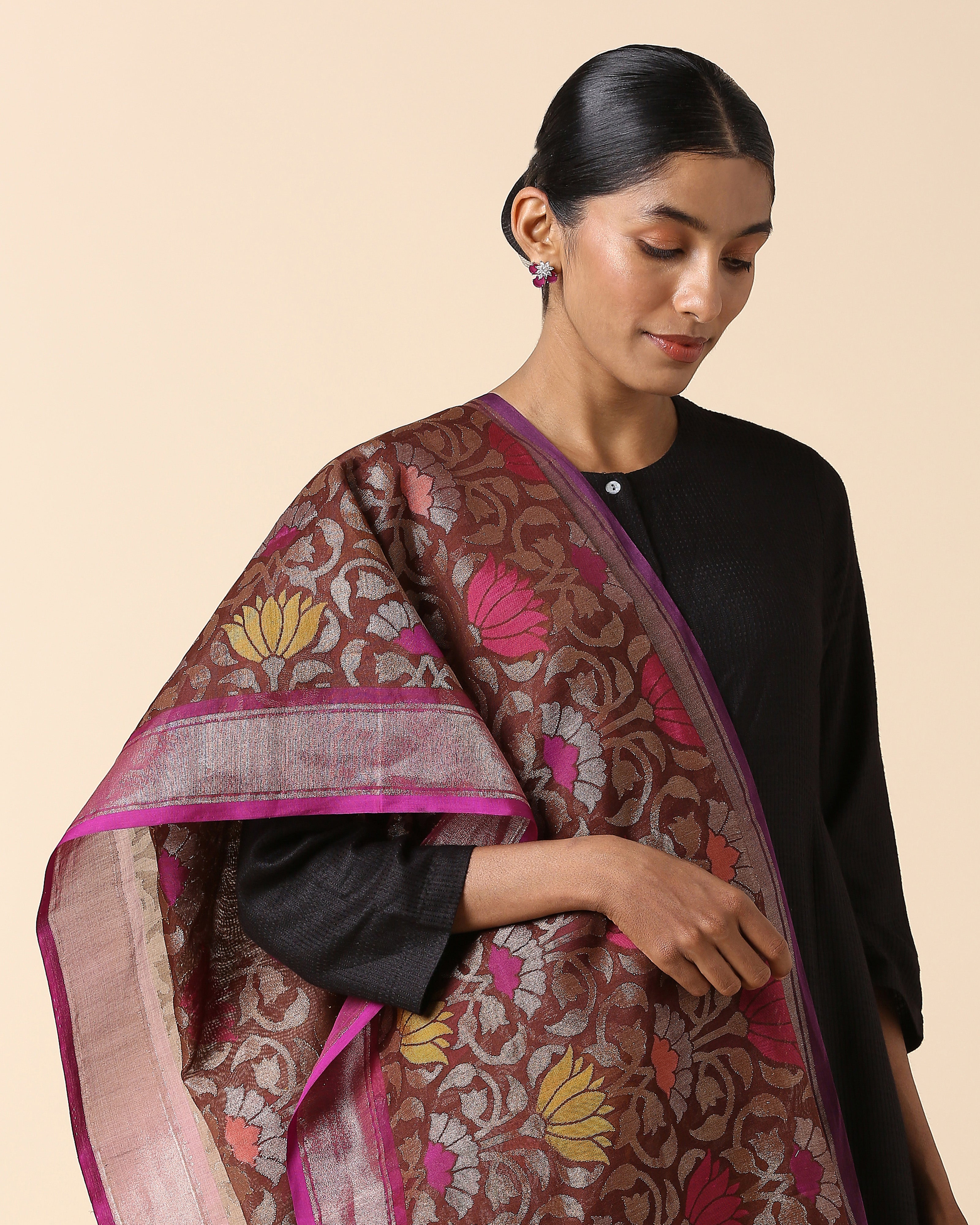 Noor Banarasi Jamdani Silk Cotton Dupatta