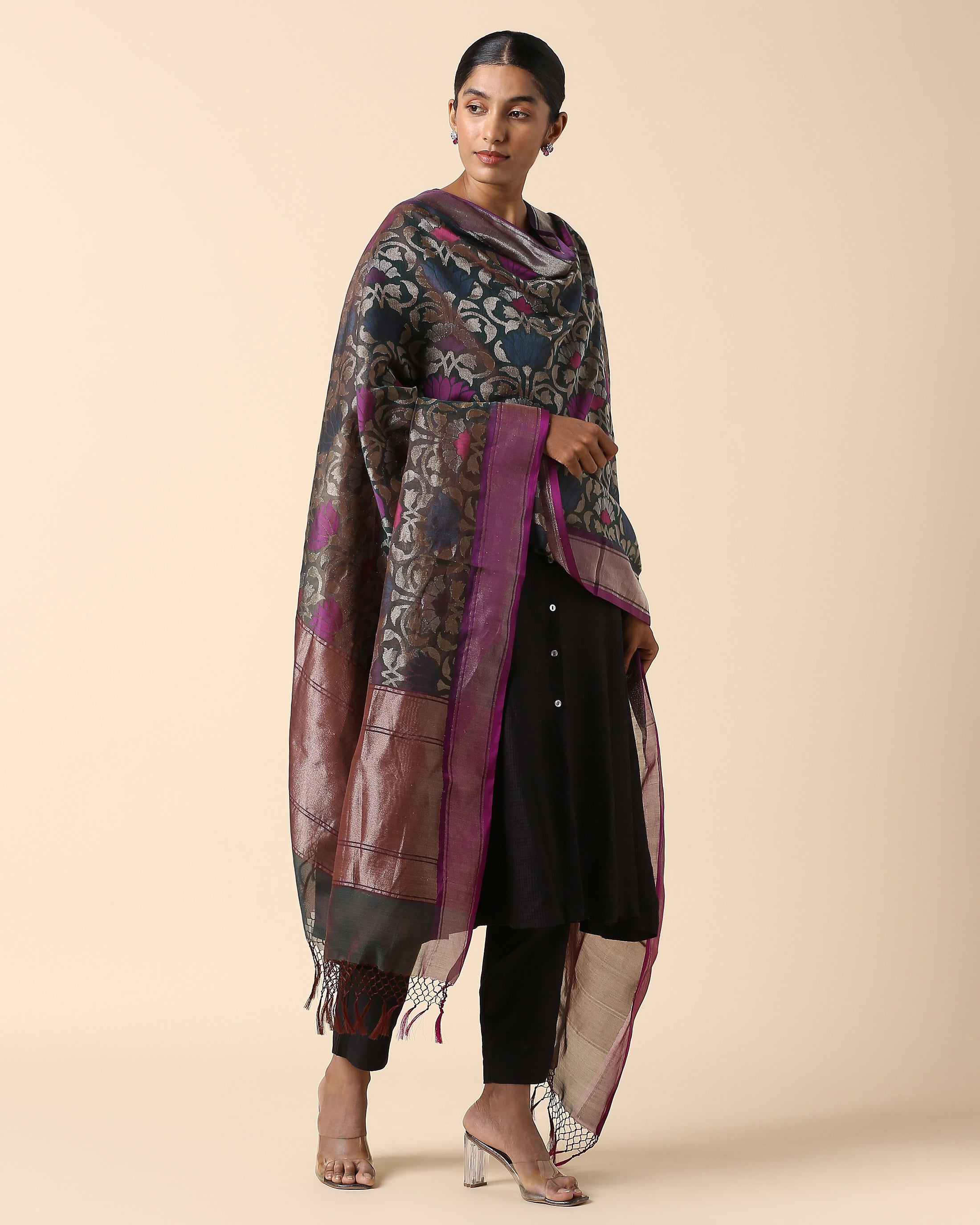 Noor Banarasi Jamdani Silk Cotton Dupatta