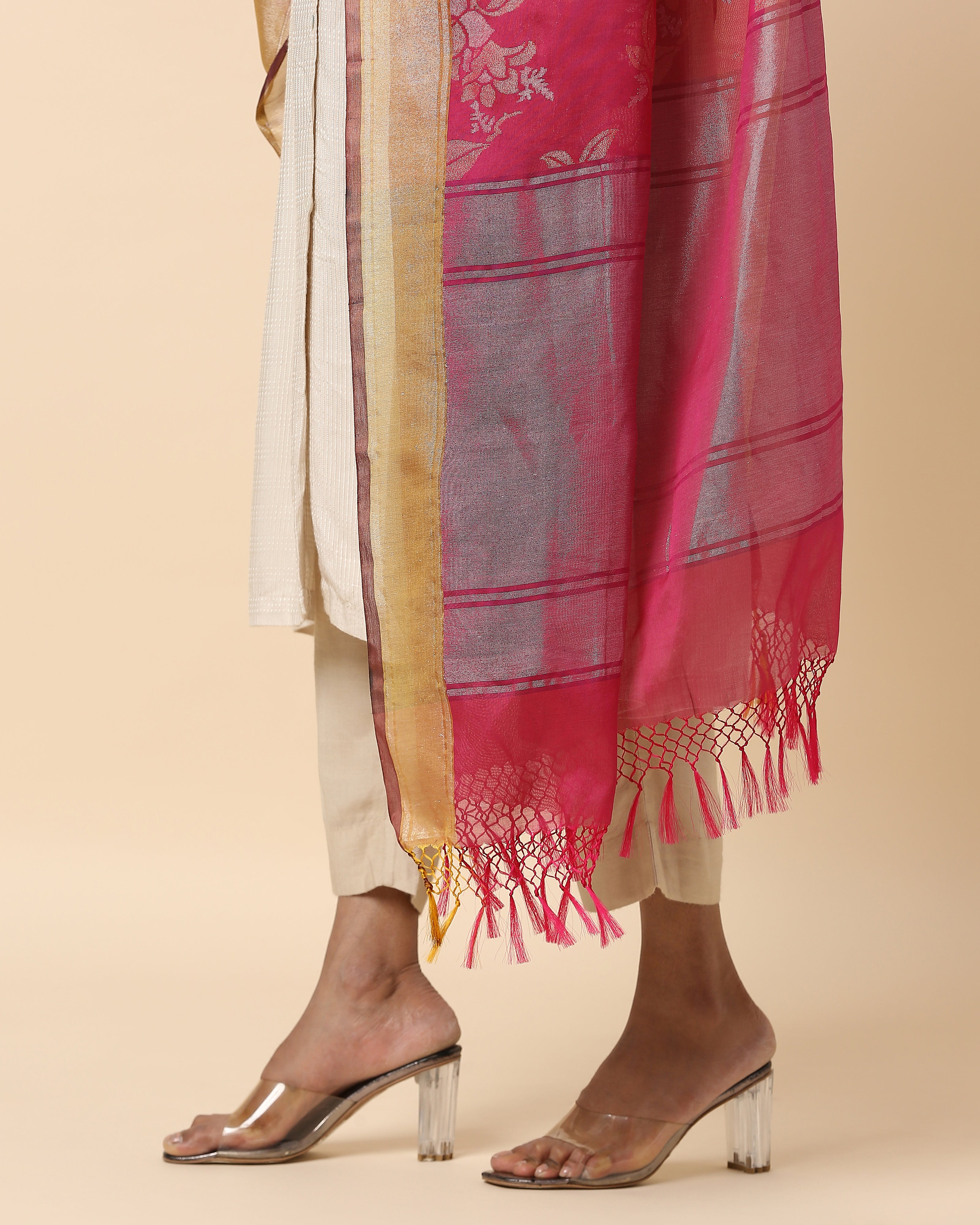 Safia Banarasi Jamdani Silk Cotton Dupatta