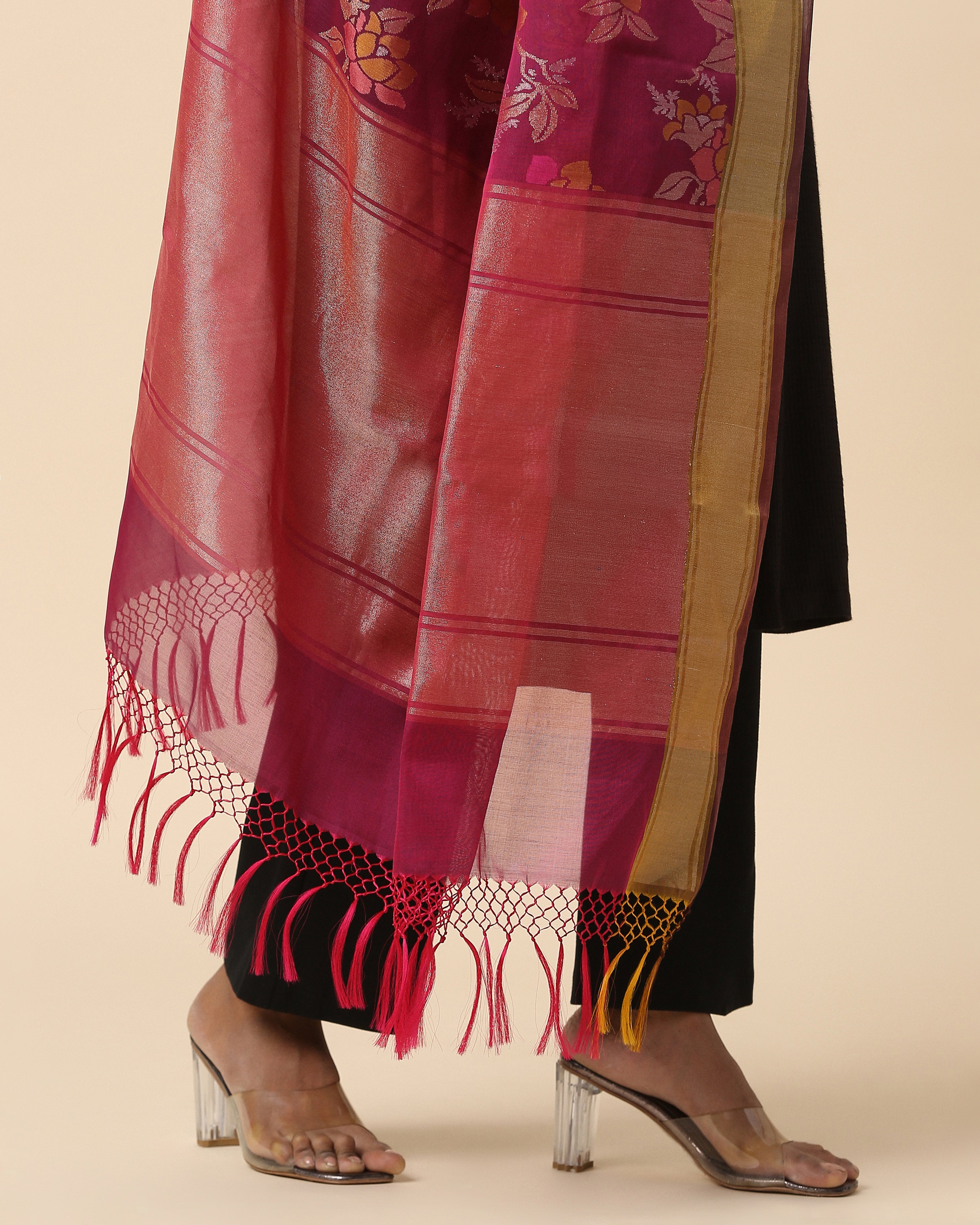 Safia Banarasi Jamdani Silk Cotton Dupatta