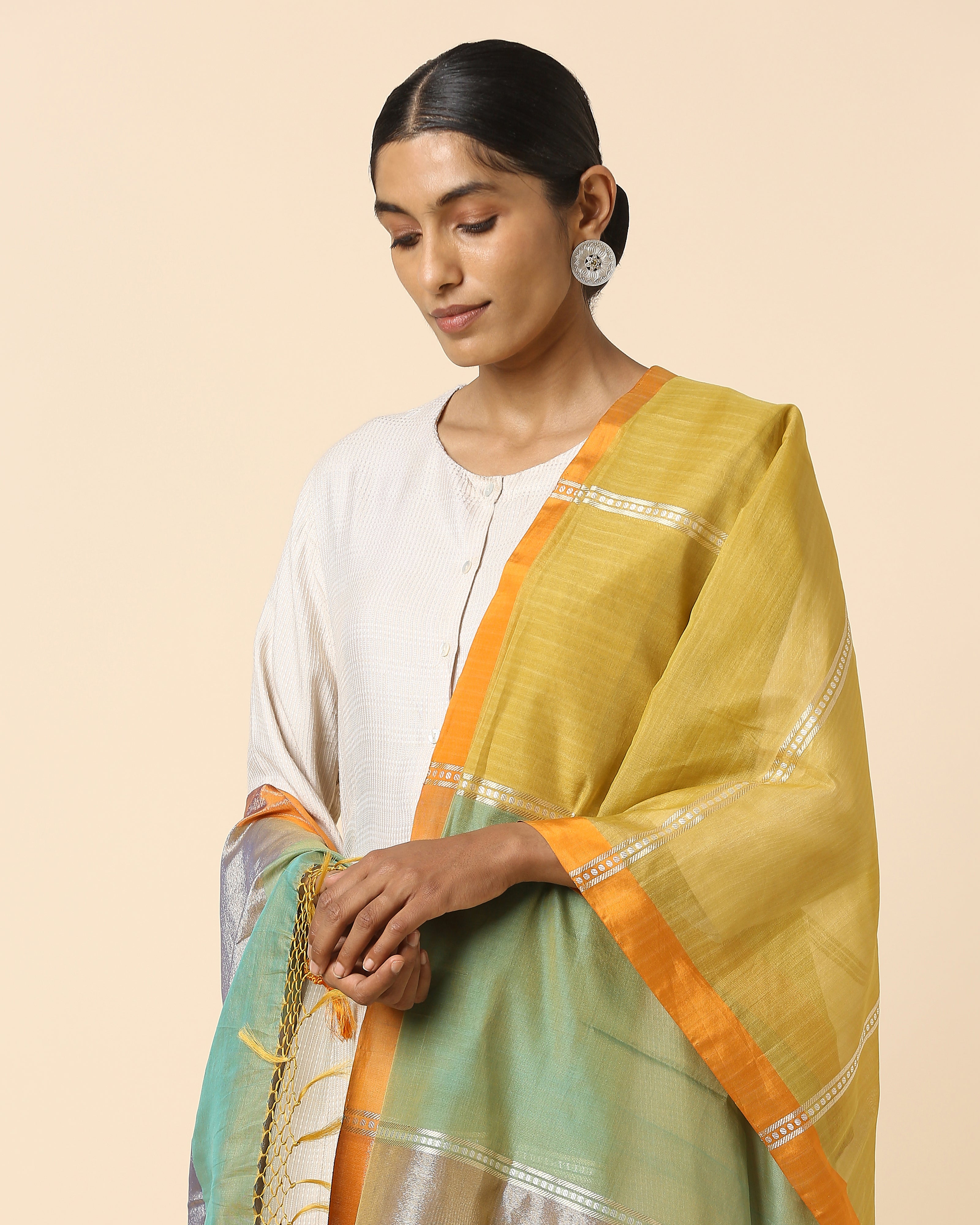 Esme Banarasi Fekwa Silk Cotton Dupatta