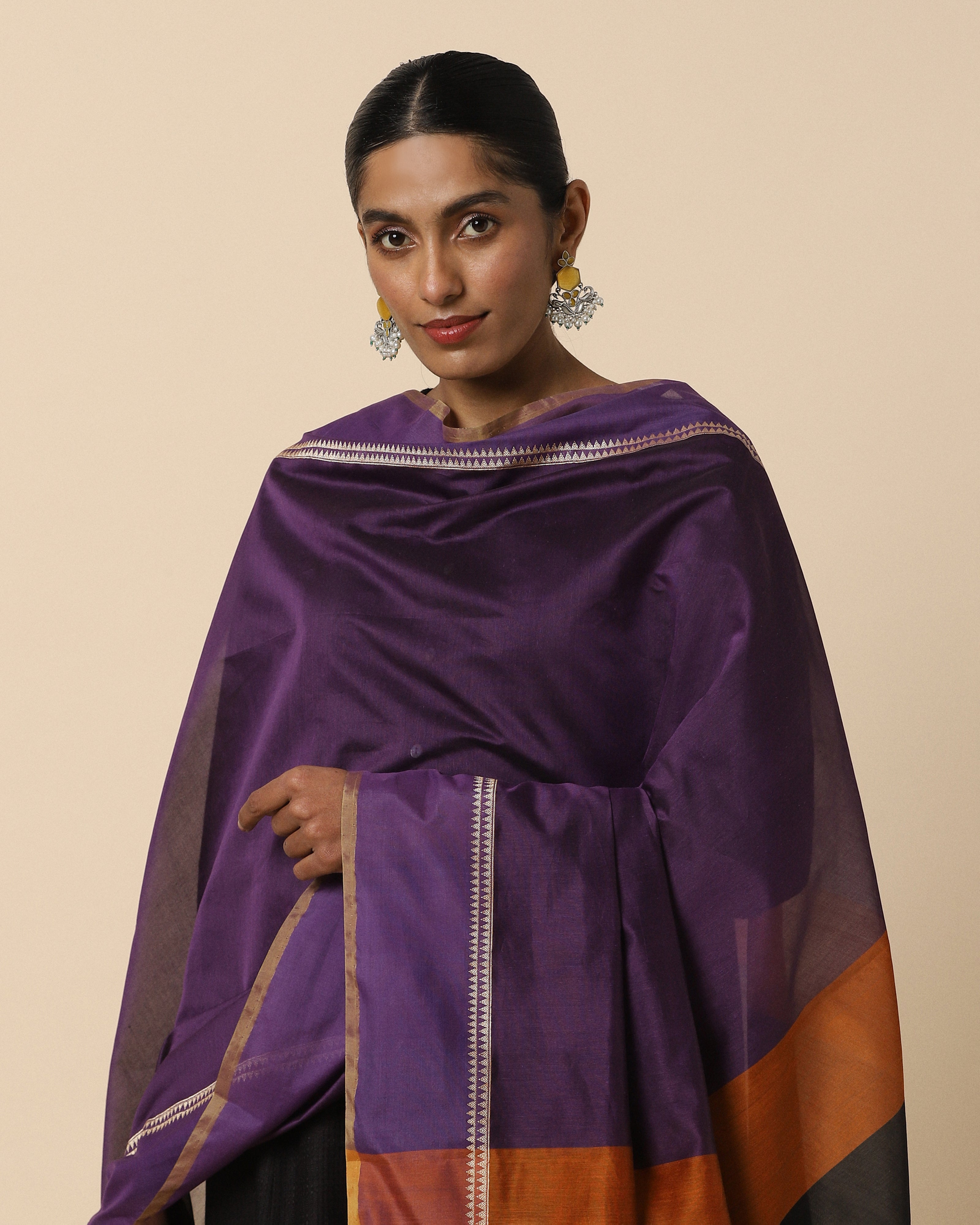 Elise Banarasi Kadwa Silk Cotton Dupatta