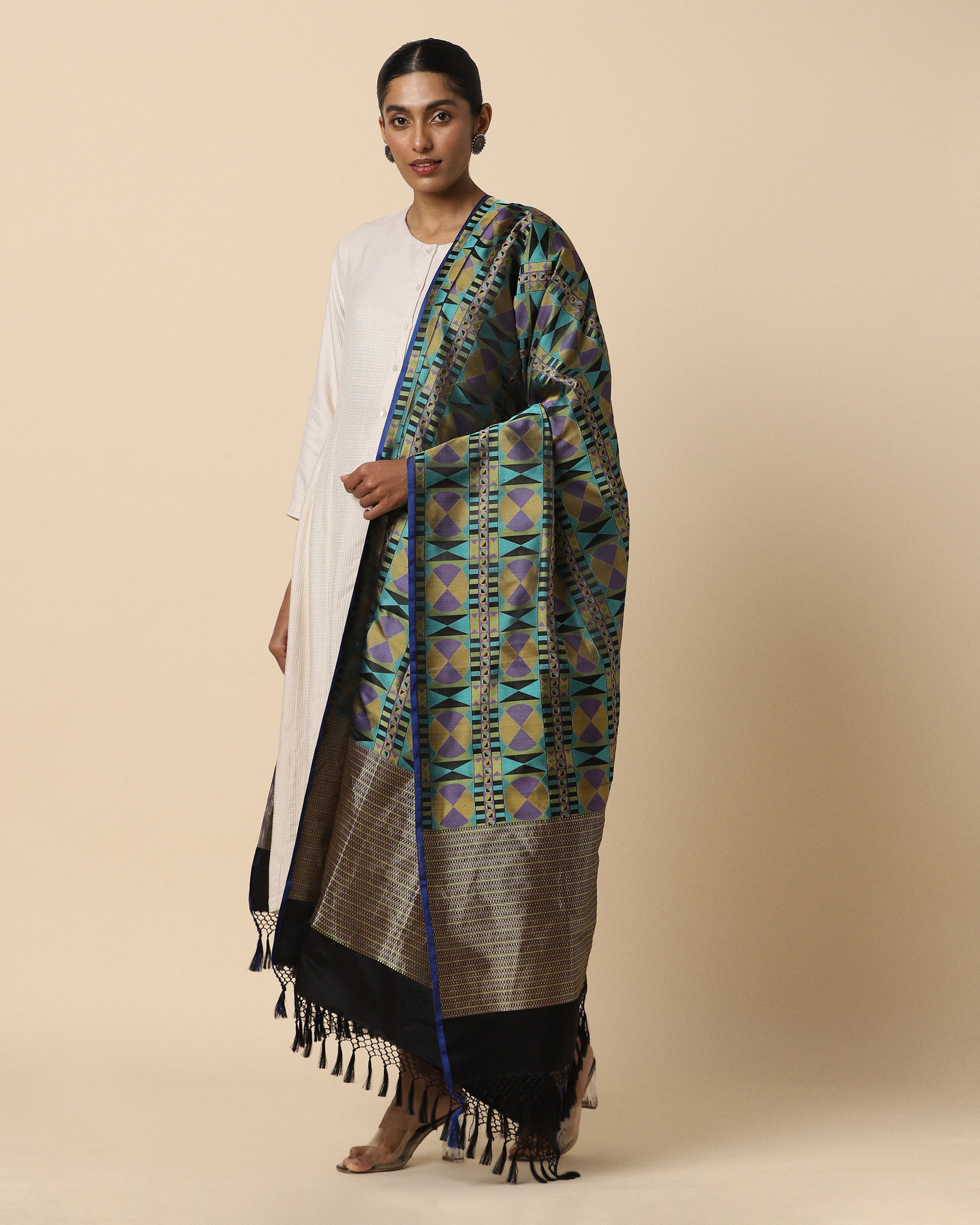 Camille Banarasi Tanchoi Silk Dupatta