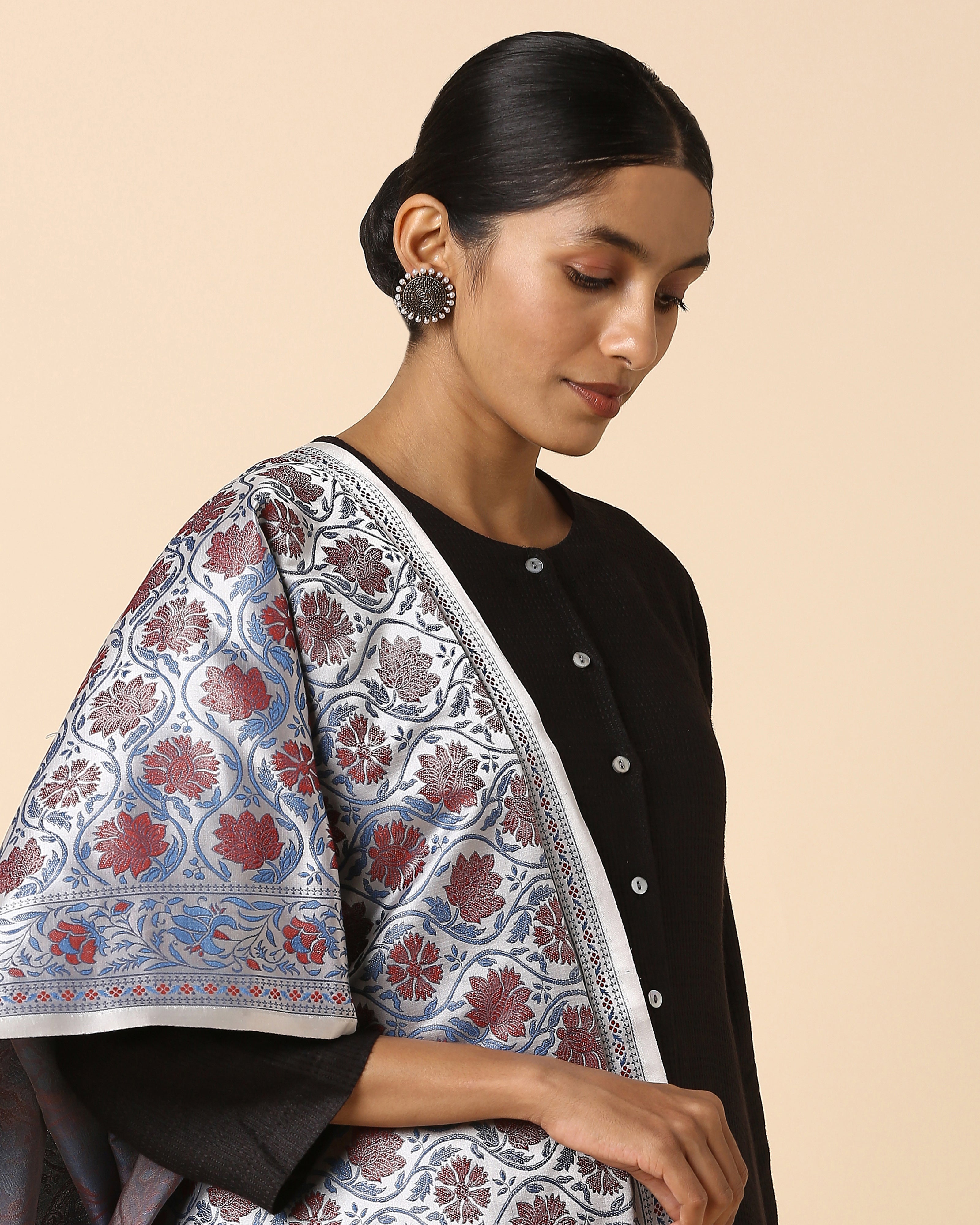 Jasper Banarasi Tanchoi Silk Dupatta