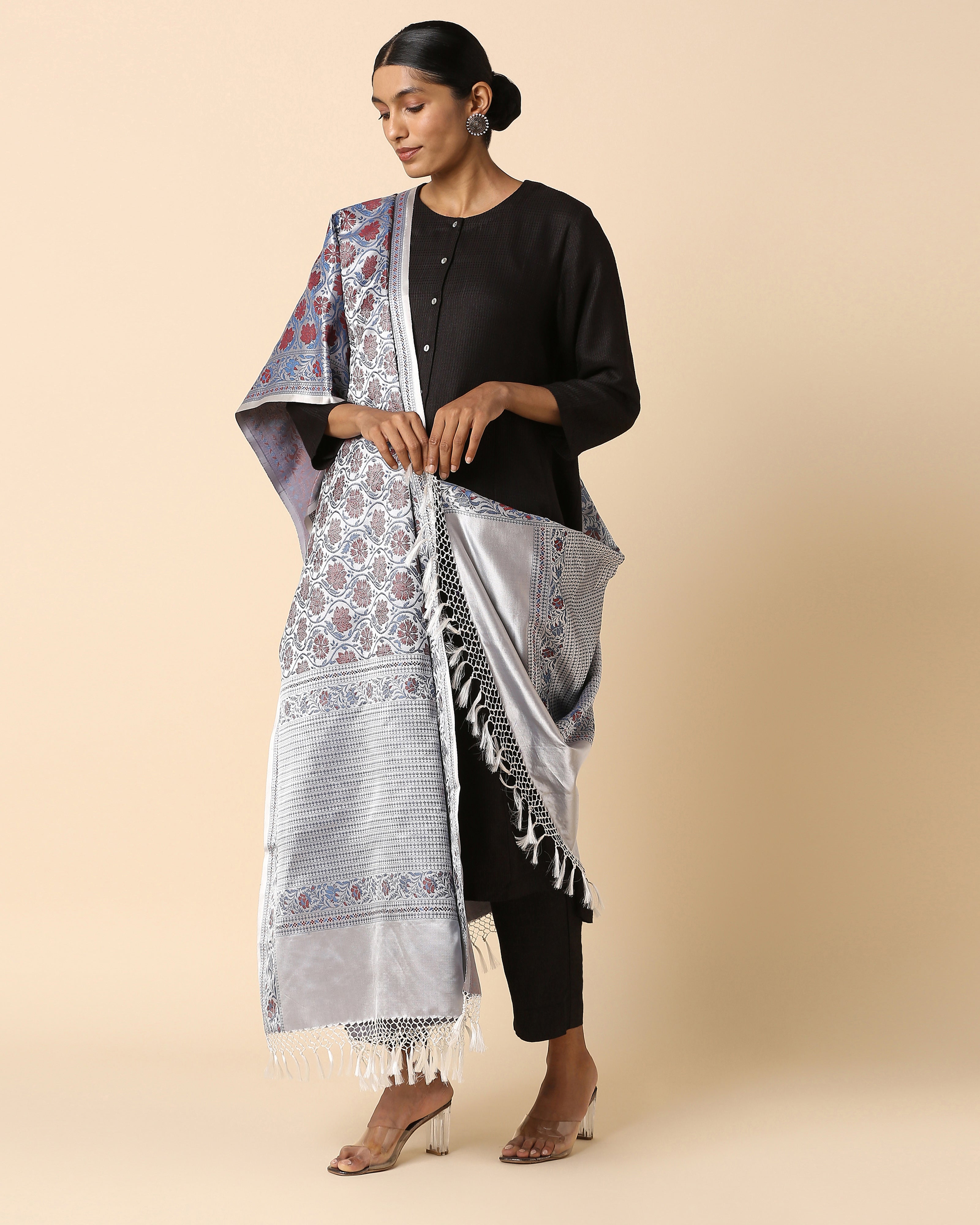 Jasper Banarasi Tanchoi Silk Dupatta