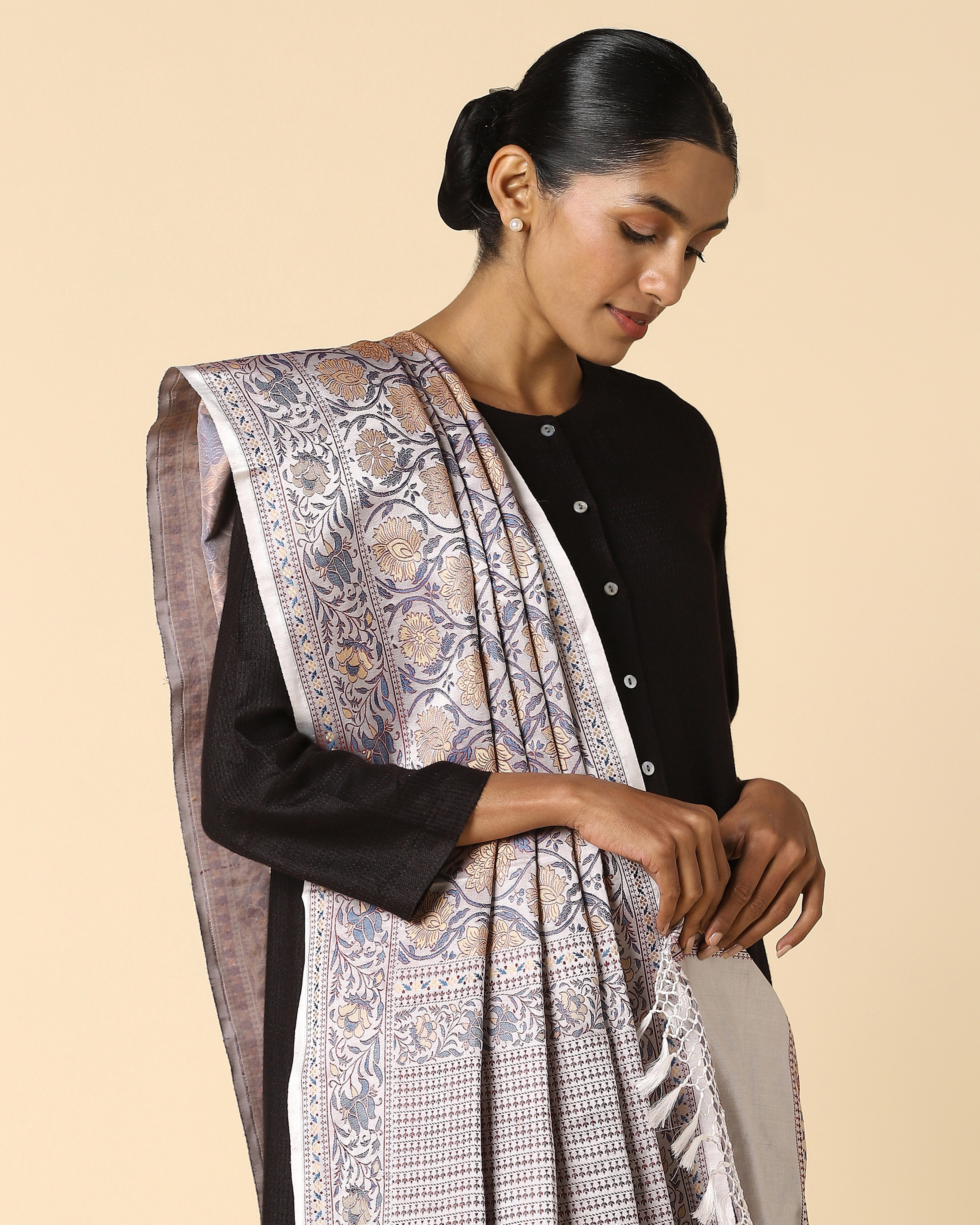 Jasper Banarasi Tanchoi Silk Dupatta