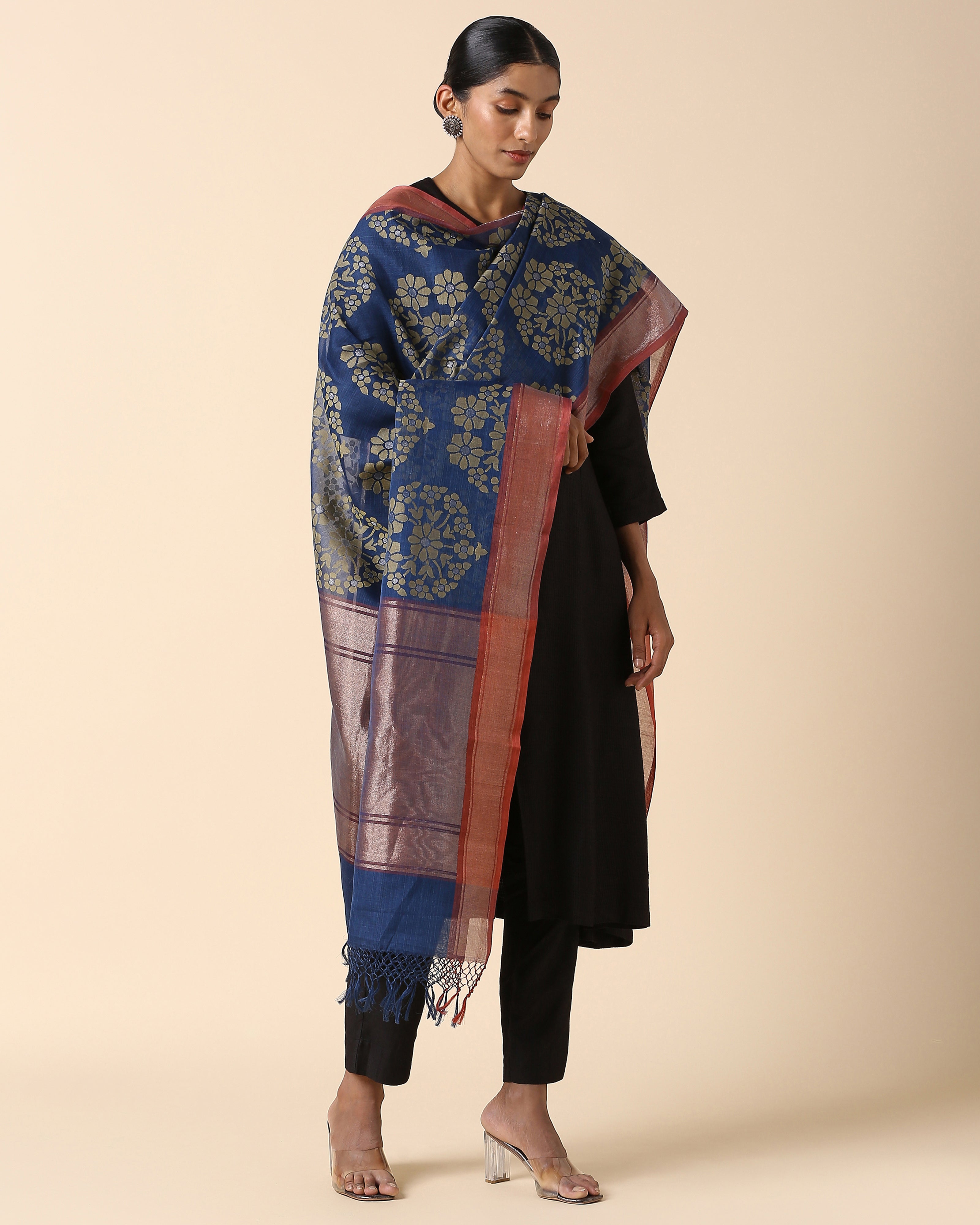 Adrin Banarasi Jamdani Cotton Dupatta