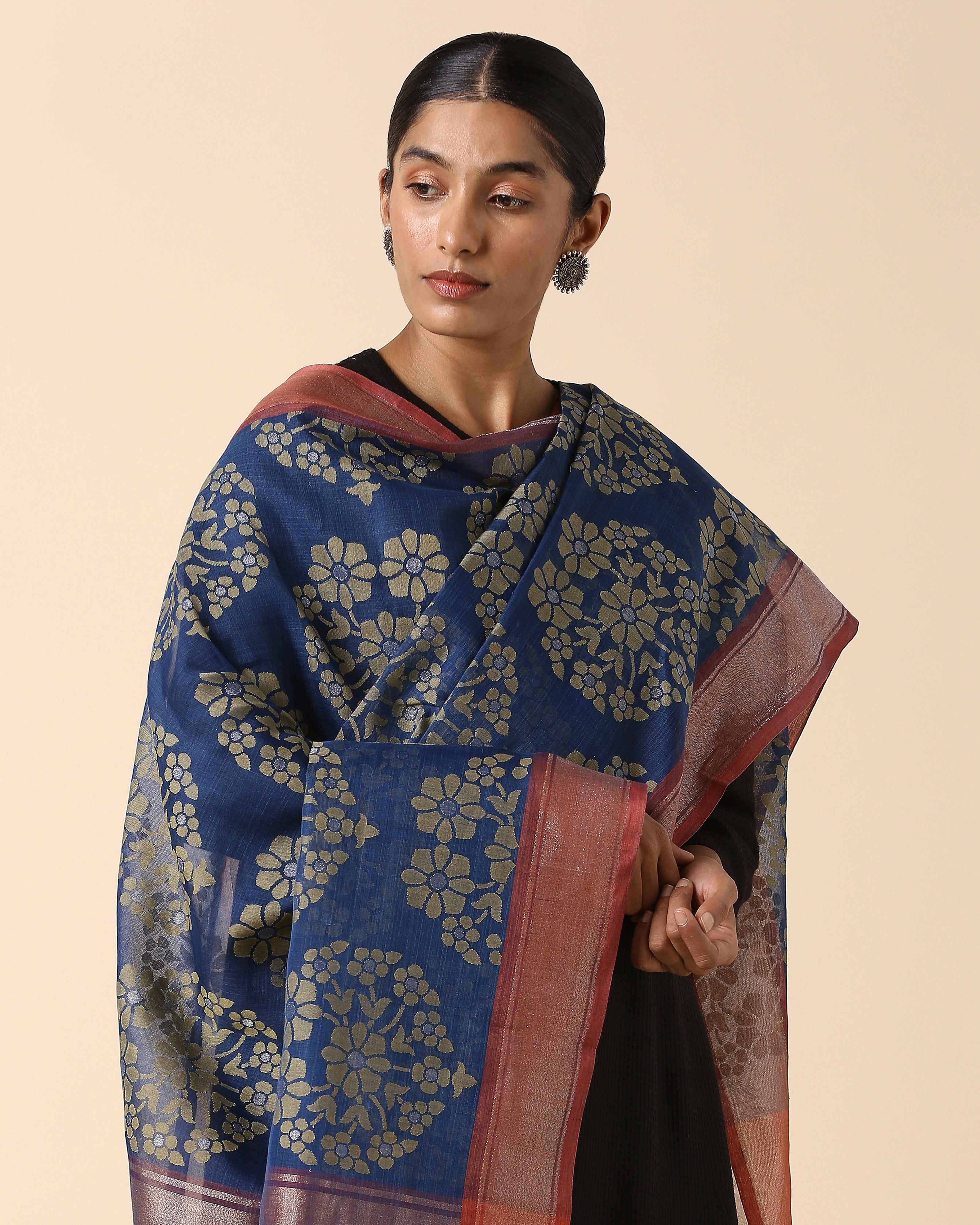 Adrin Banarasi Jamdani Cotton Dupatta