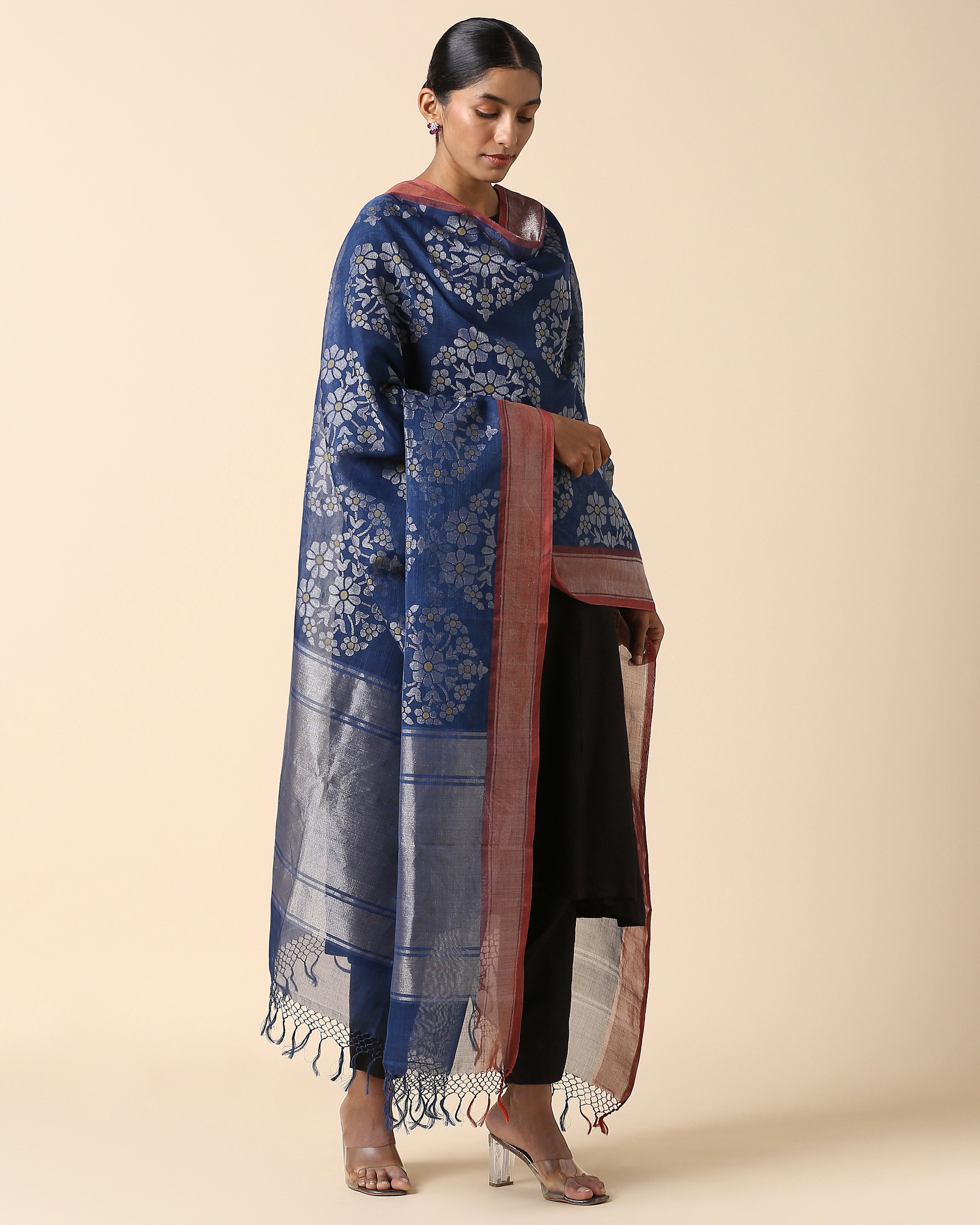 Adrin Banarasi Jamdani Cotton Dupatta