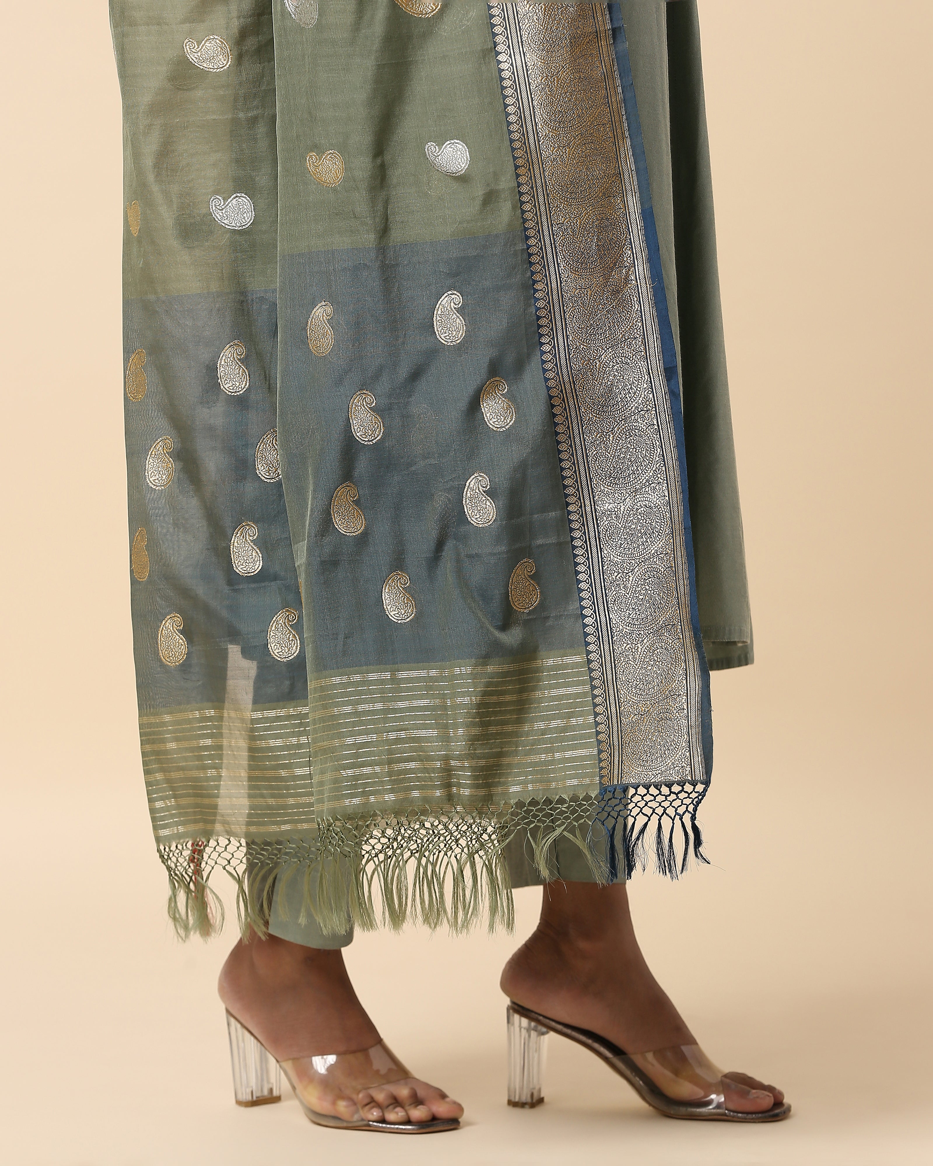 Kayan Banarasi Kadwa Silk Cotton Dupatta