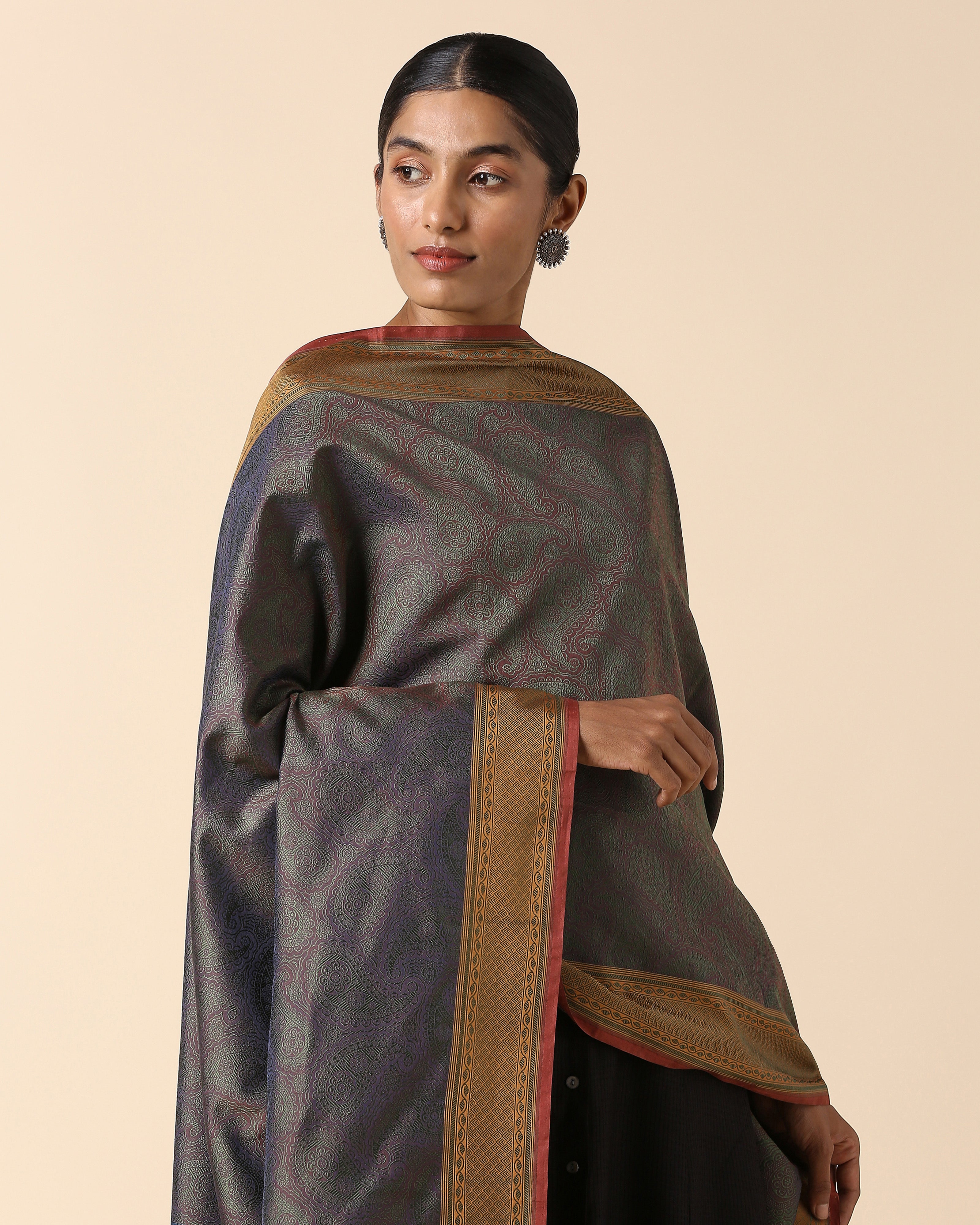 Nahid Banarasi Kadwa Silk Cotton Dupatta