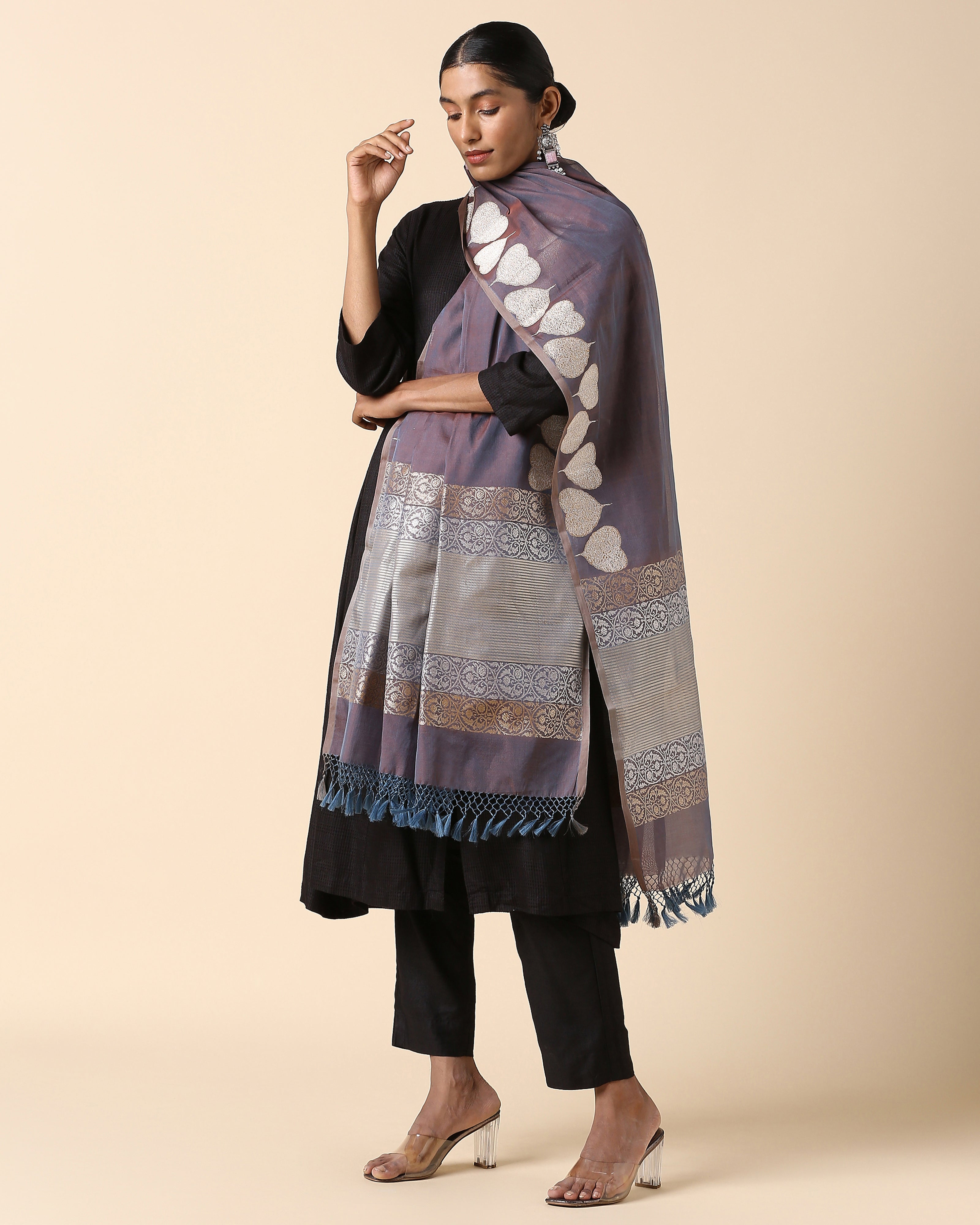 Daria Banarasi Kadwa Silk Cotton Dupatta