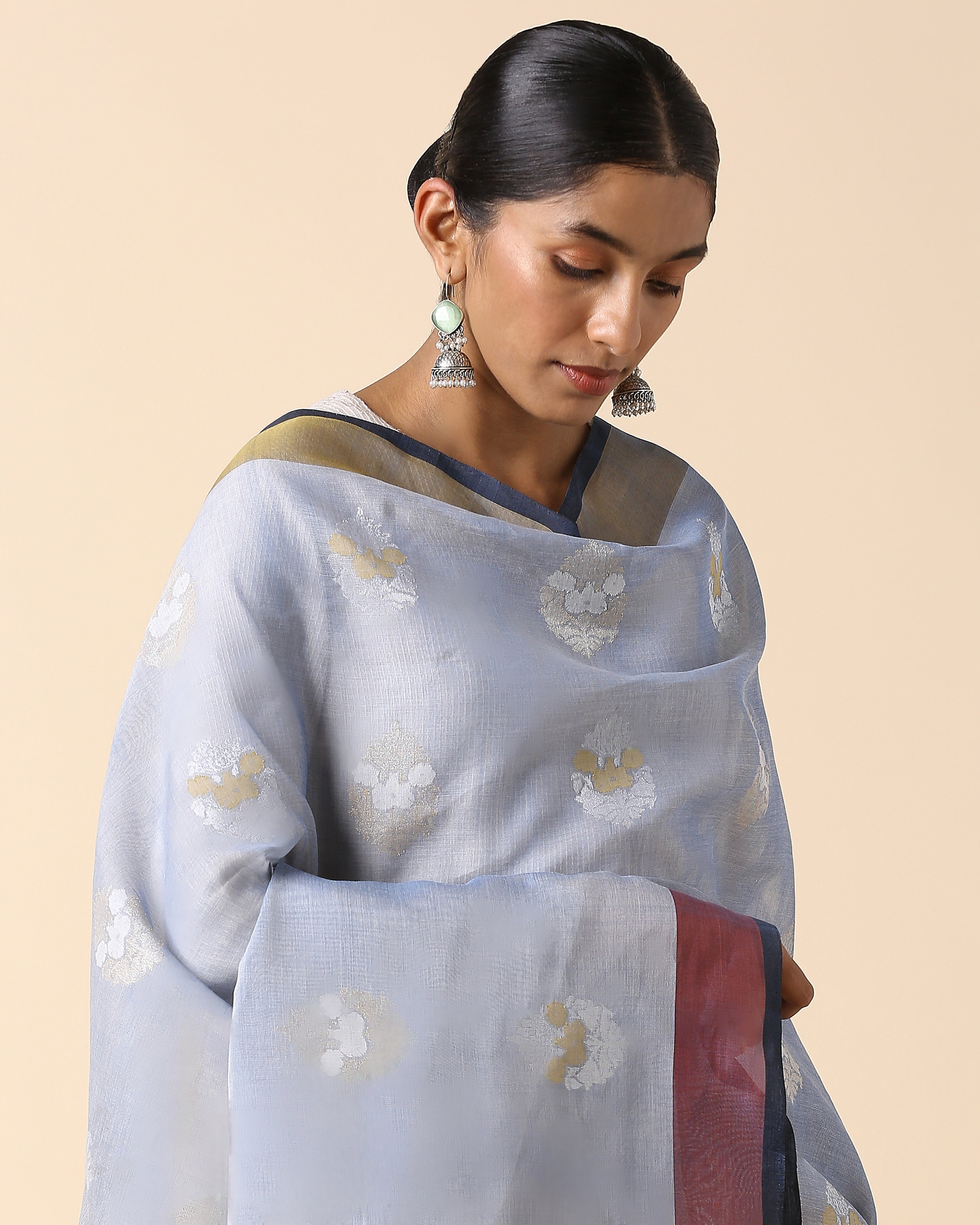 Olga Banarasi Jamdani Cotton Dupatta