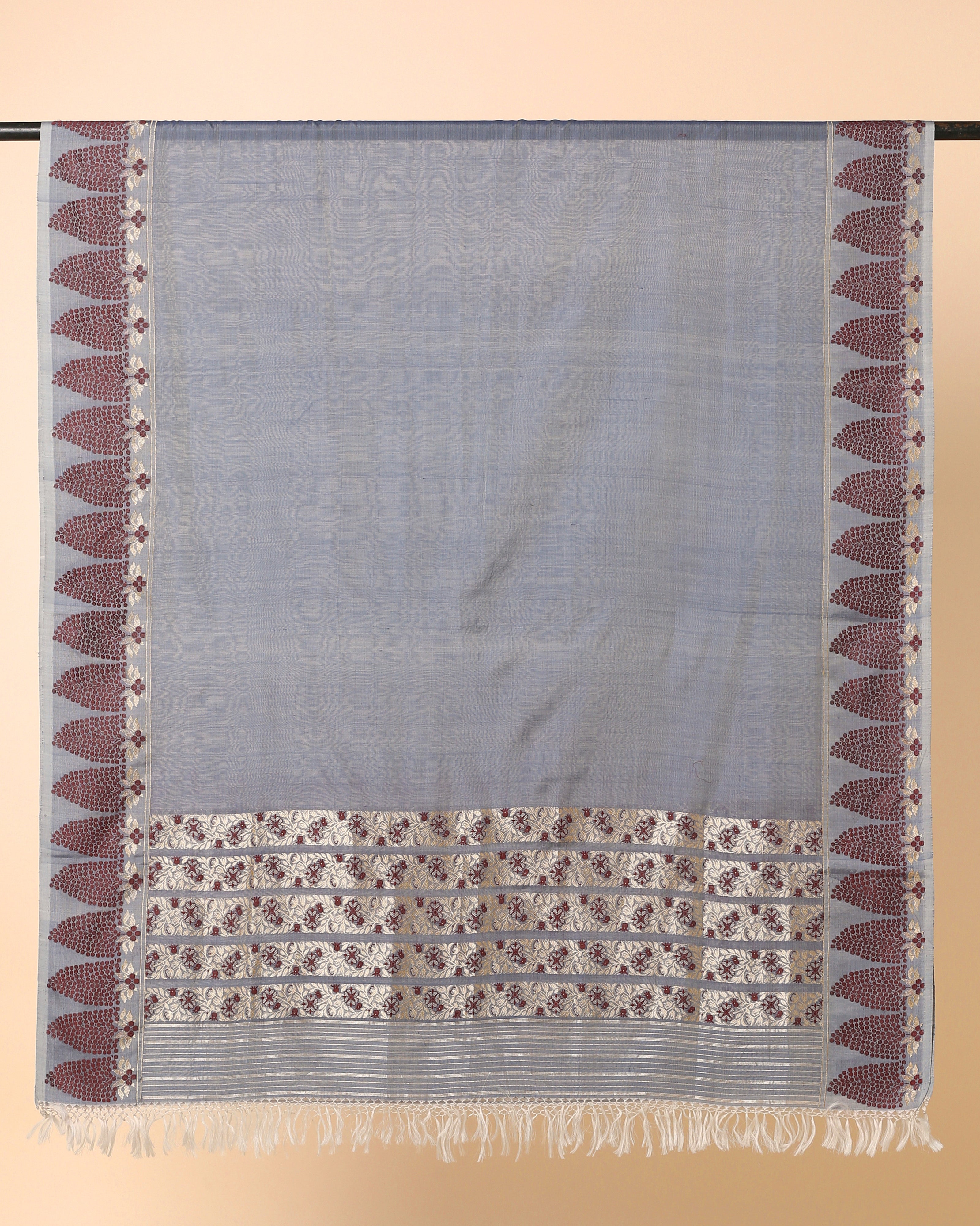 Sora Banarasi Kadwa Silk Cotton Dupatta