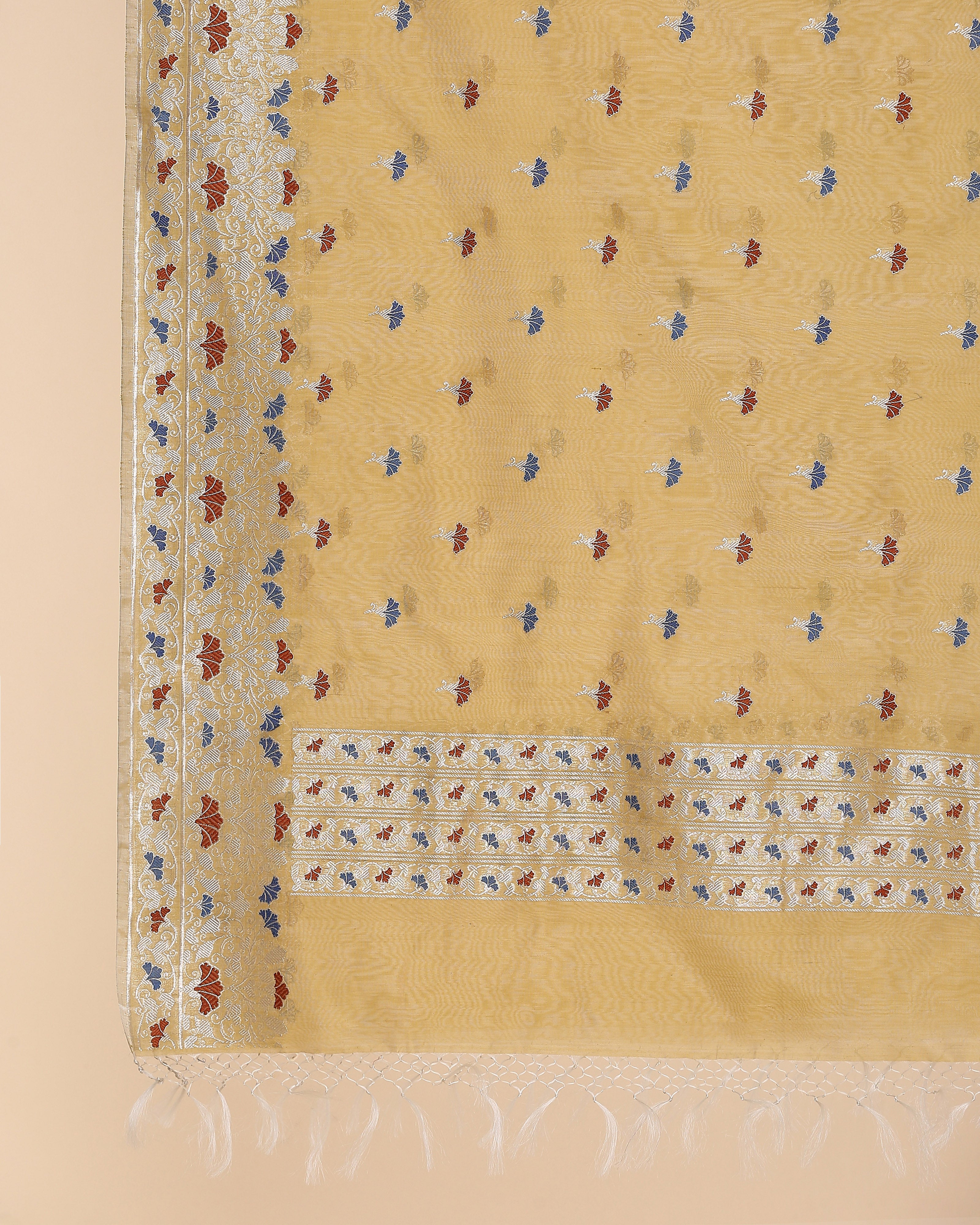 Riko Banarasi Kadwa Silk Cotton Dupatta