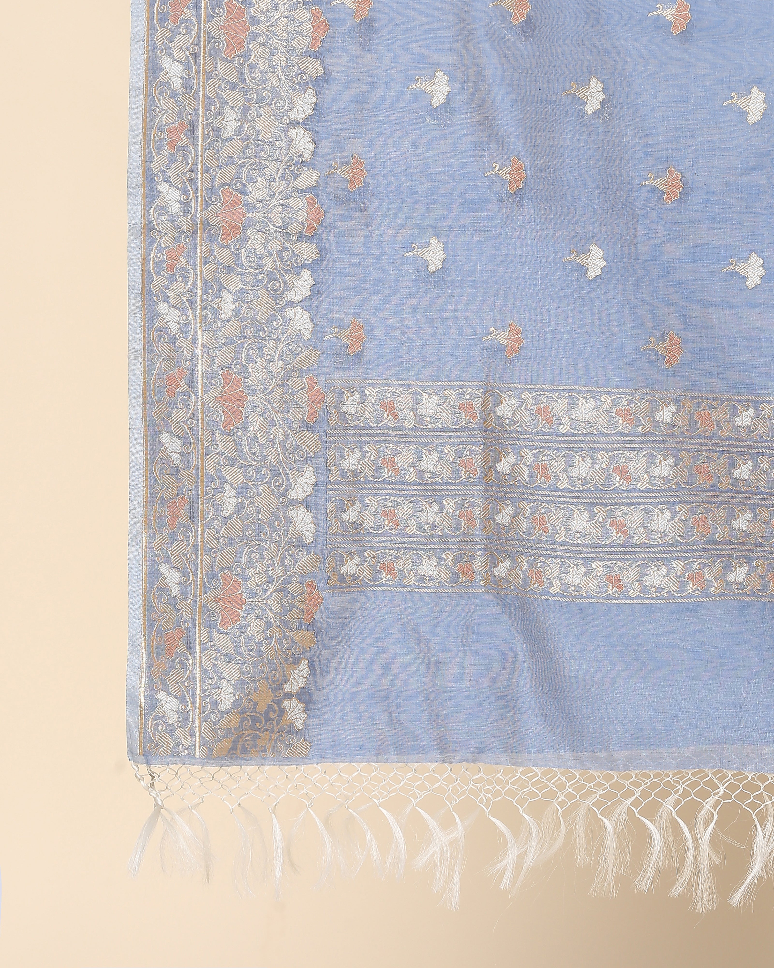 Riko Banarasi Kadwa Silk Cotton Dupatta