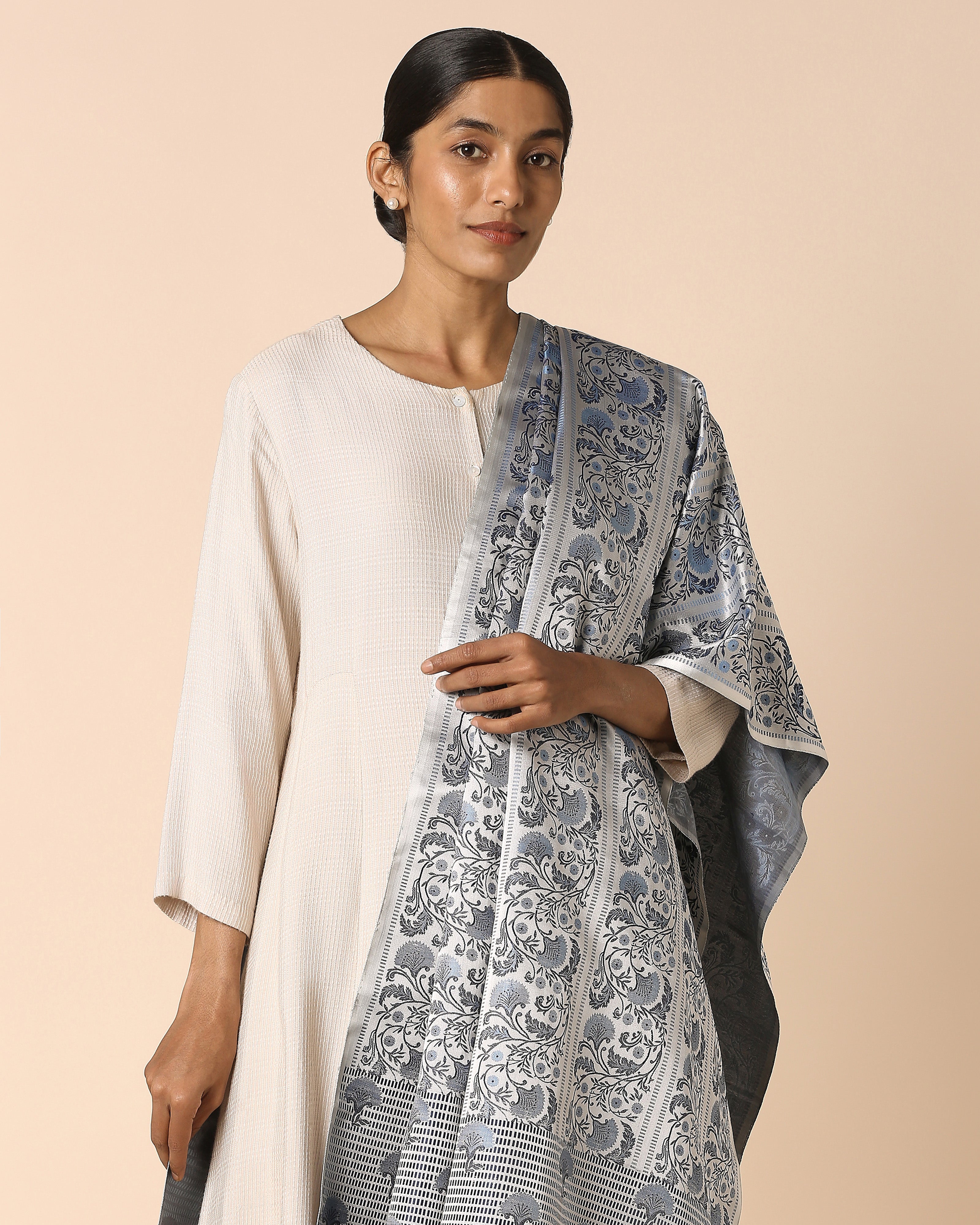 Misaki Banarasi Tanchoi Silk Dupatta