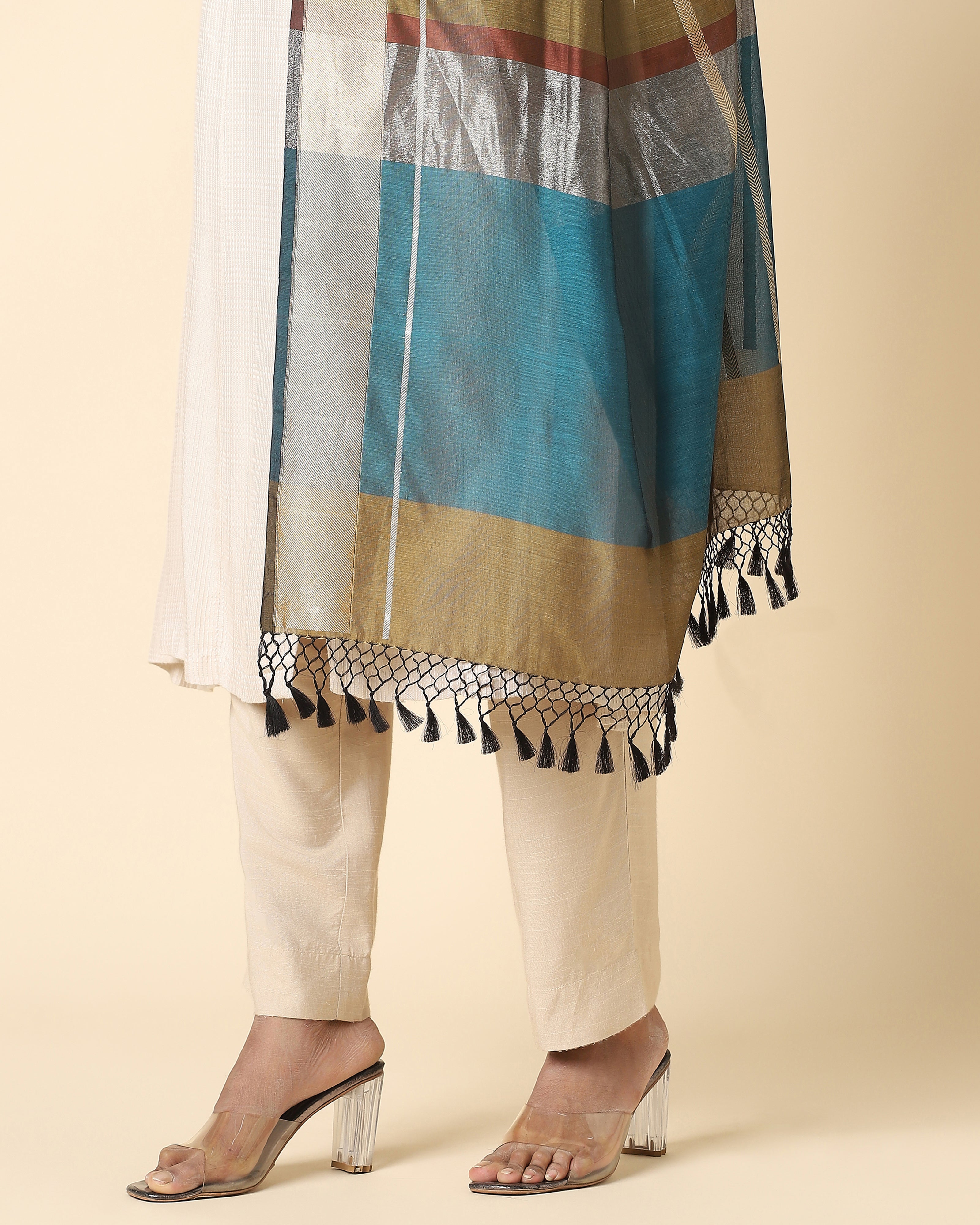 Freya Banarasi Kadwa Silk Cotton Dupatta