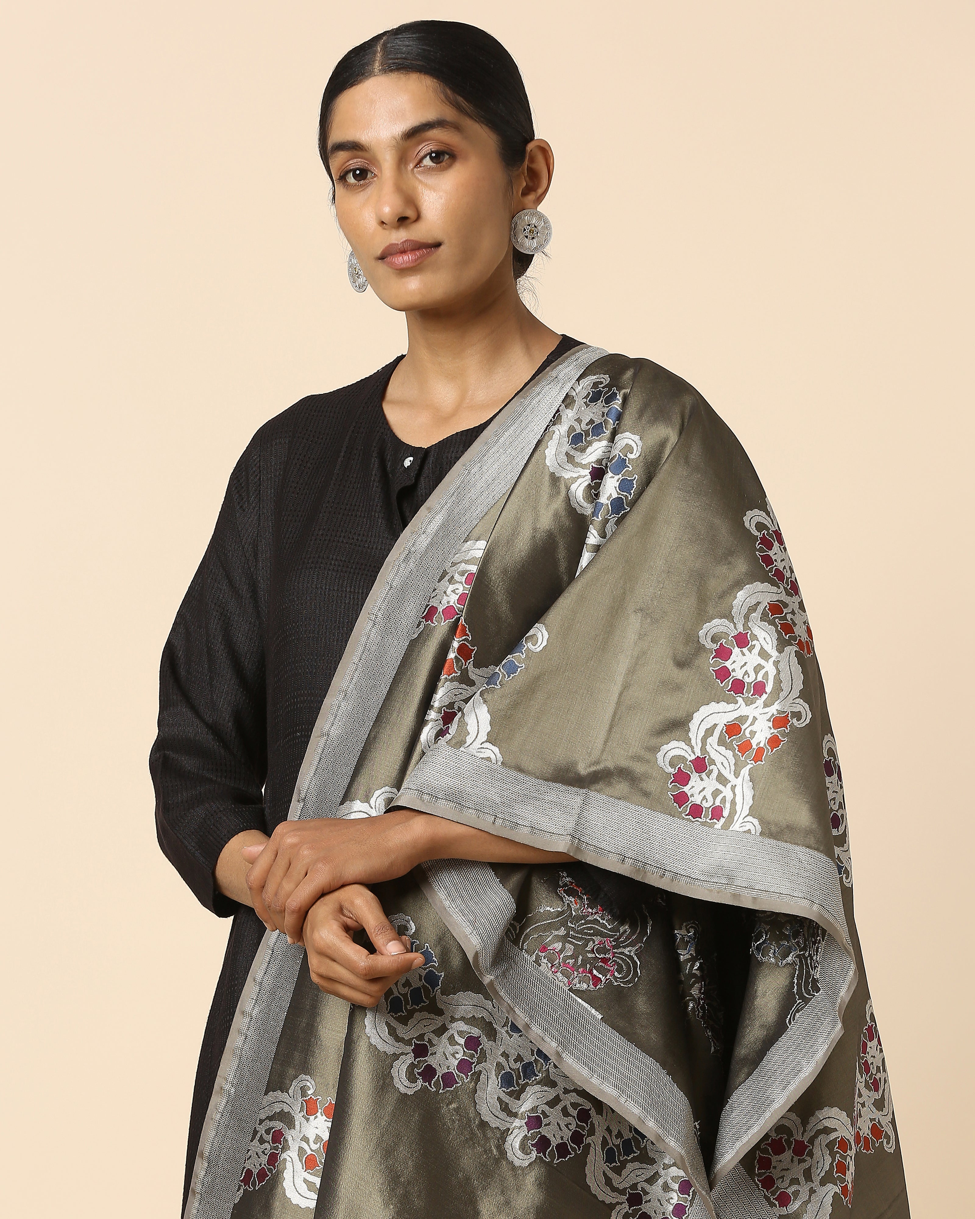 Tanuka Banarasi Cutwork Silk Dupatta