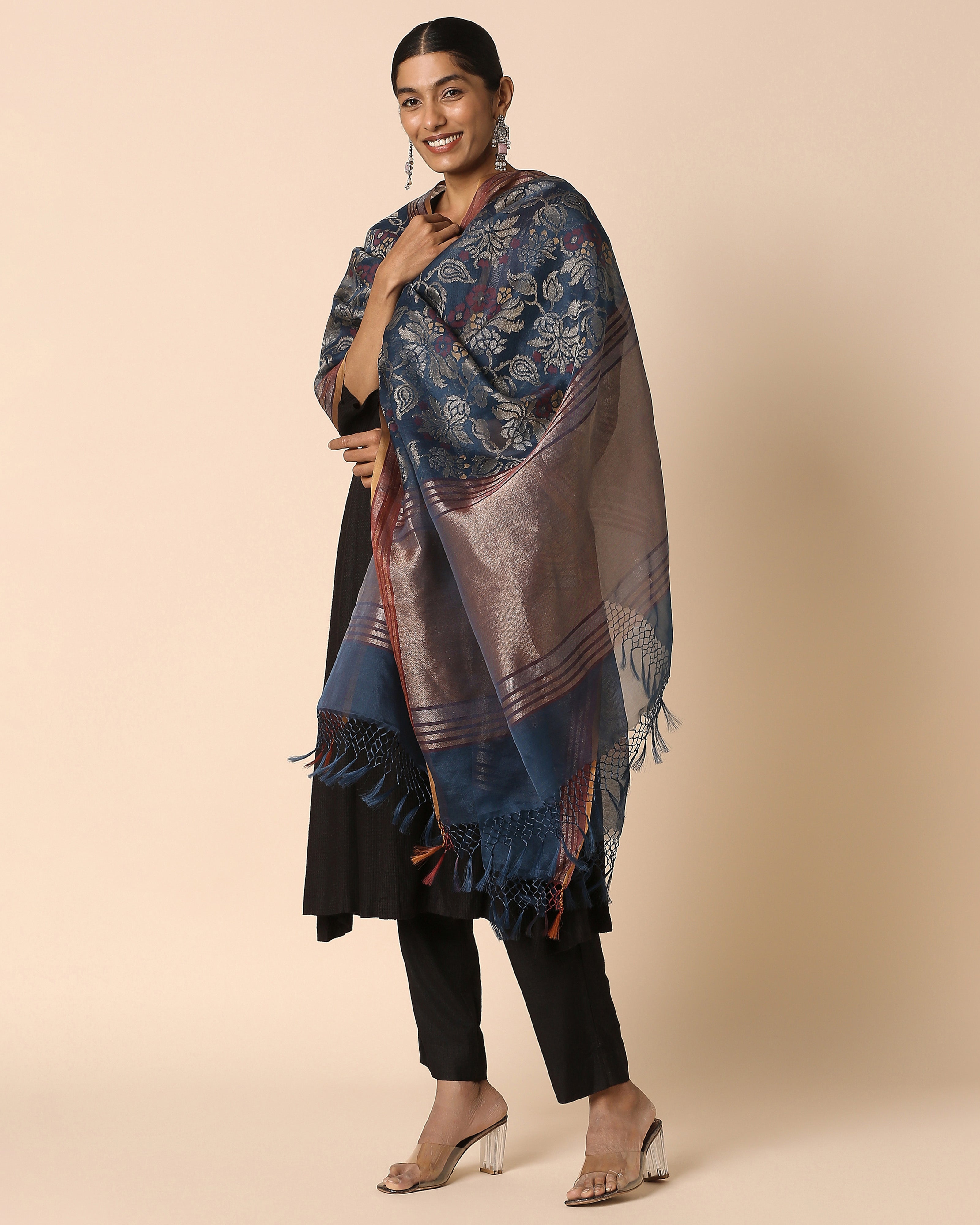 Hester Banarasi Jamdani Silk Cotton Dupatta