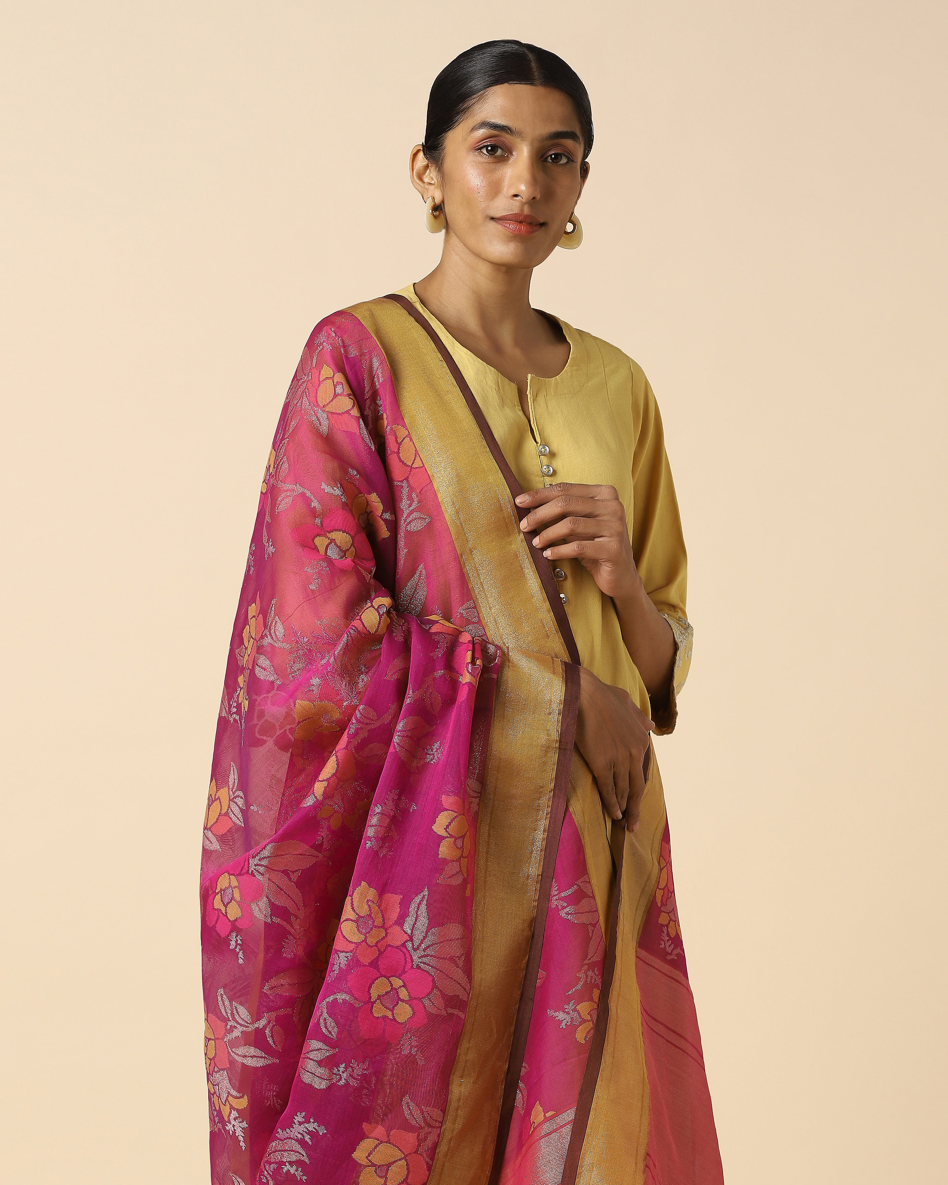 Safia Banarasi Jamdani Silk Cotton Dupatta