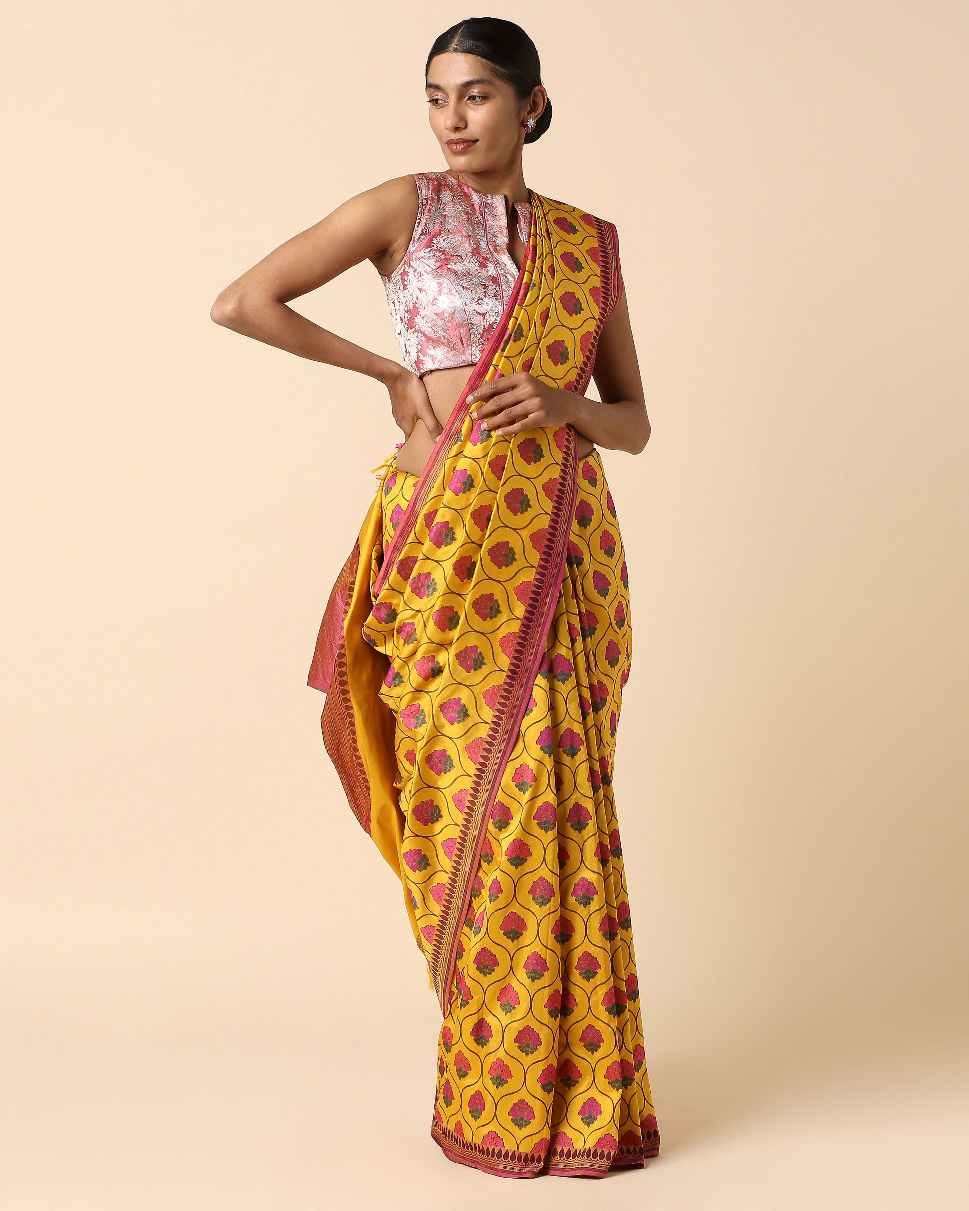 Bhakti Banarasi Cutwork Silk Saree
