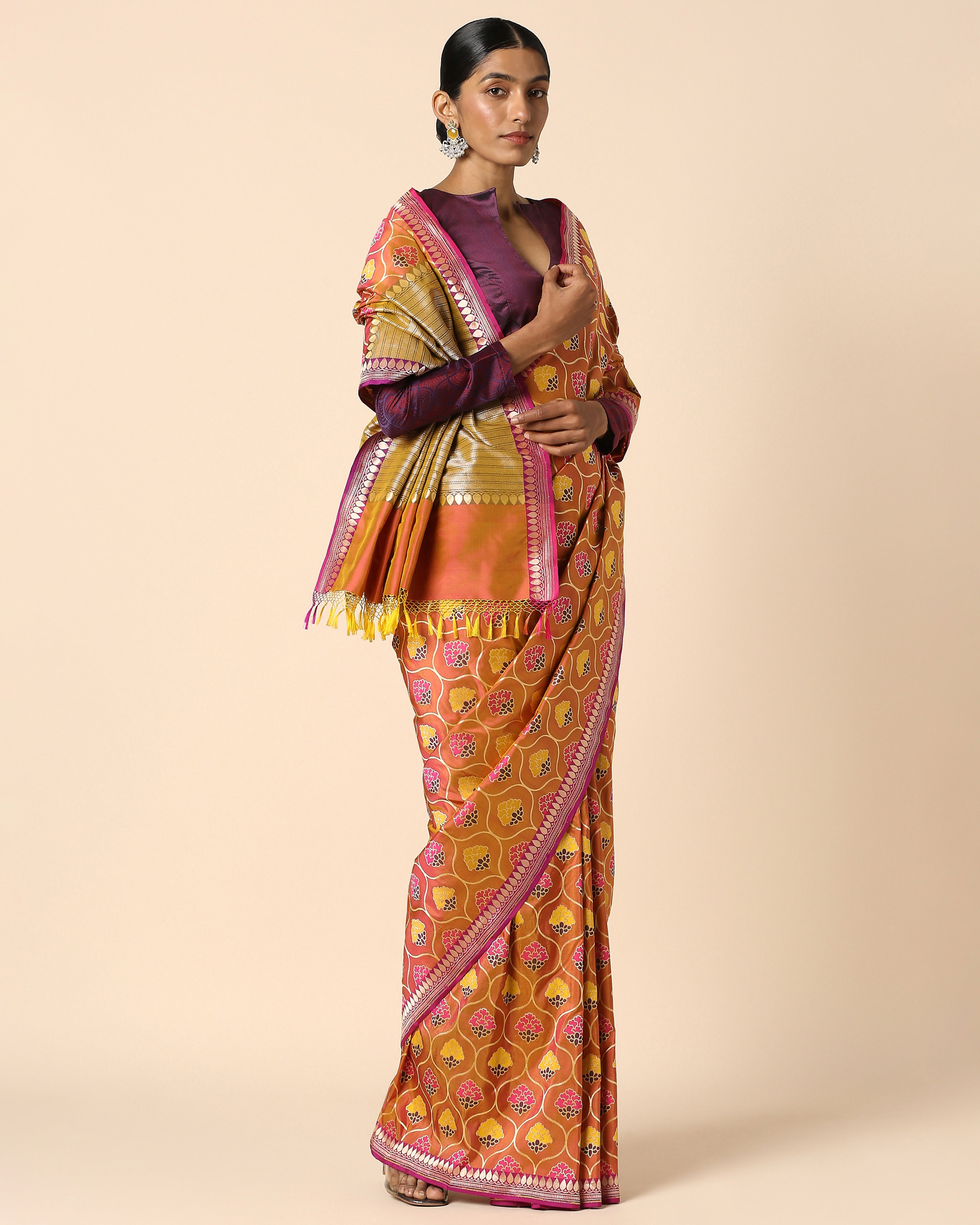 Bhakti Banarasi Cutwork Silk Saree