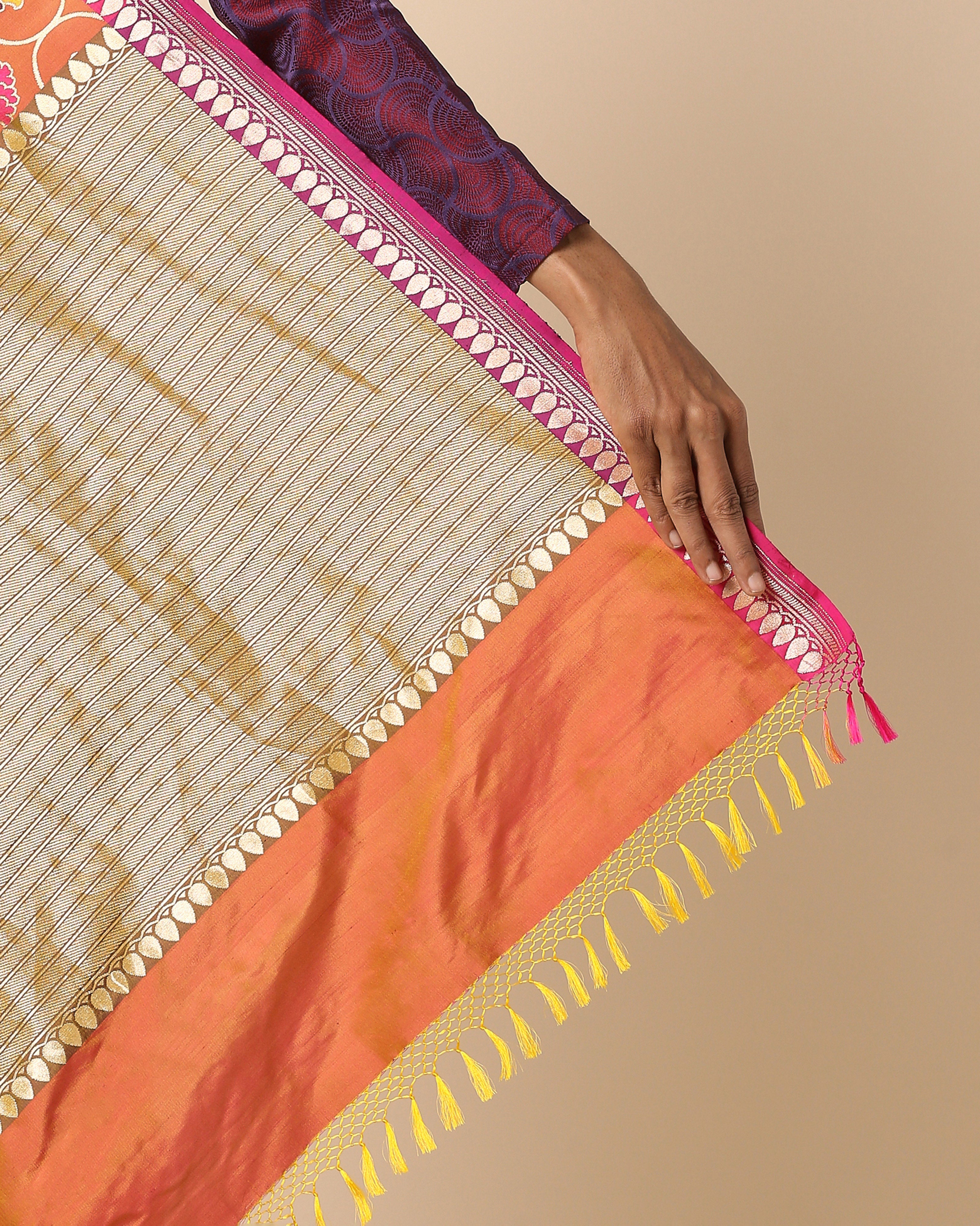Bhakti Banarasi Cutwork Silk Saree